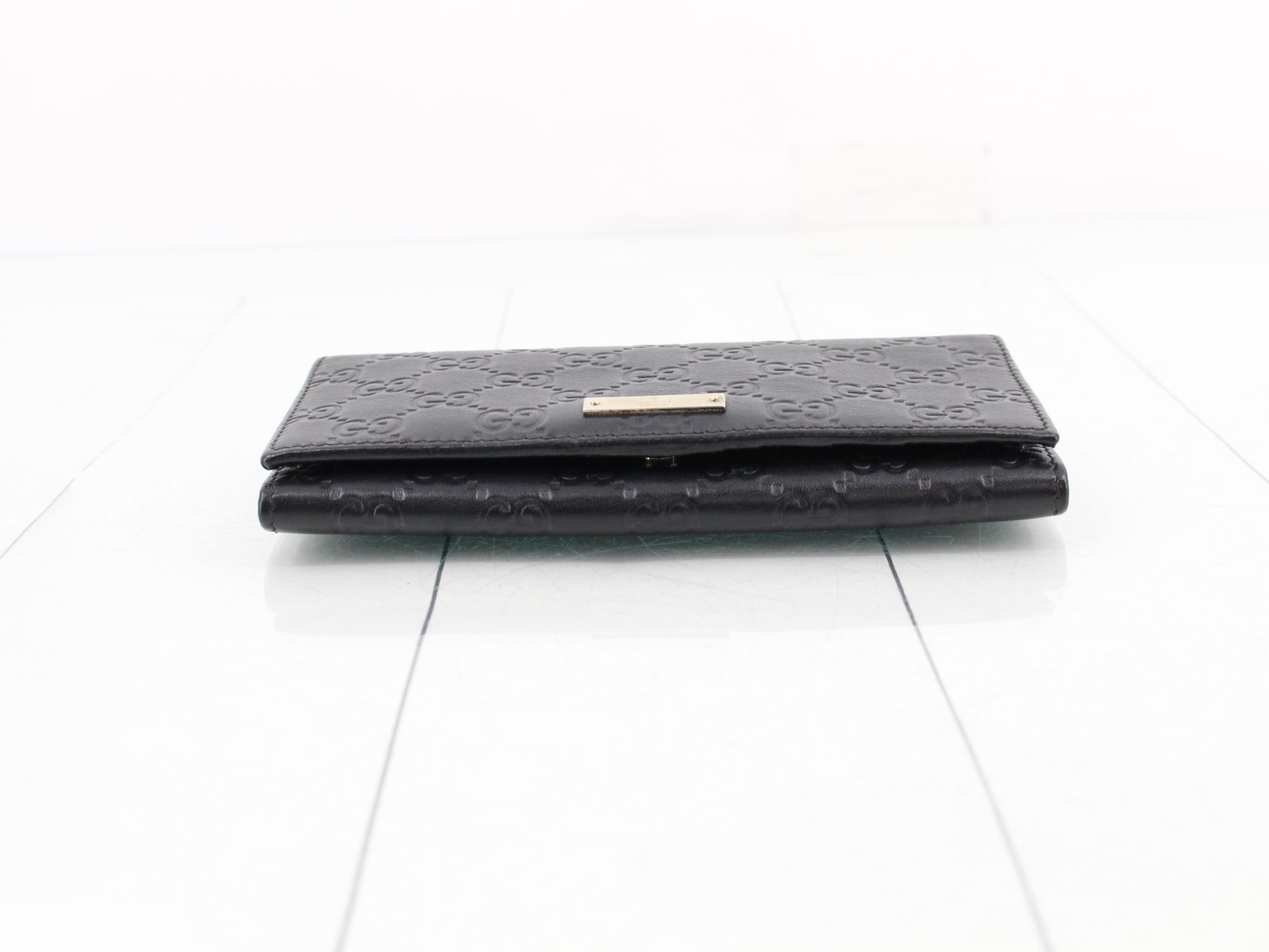 Guccissima (bag) - Long wallet, leather, black, item number 244946 — view 3
