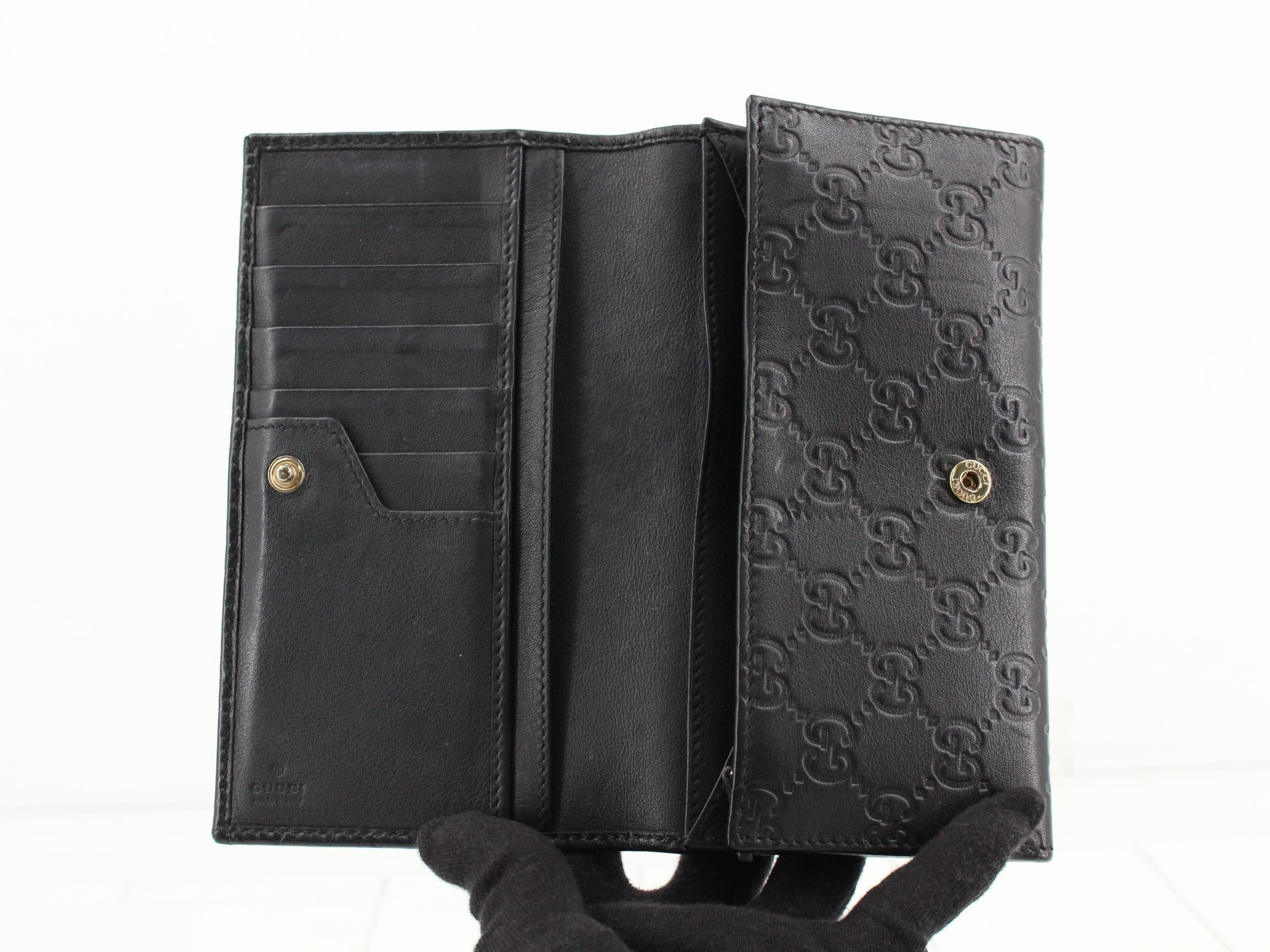 Guccissima (bag) - Long wallet, leather, black, item number 244946 — view 4