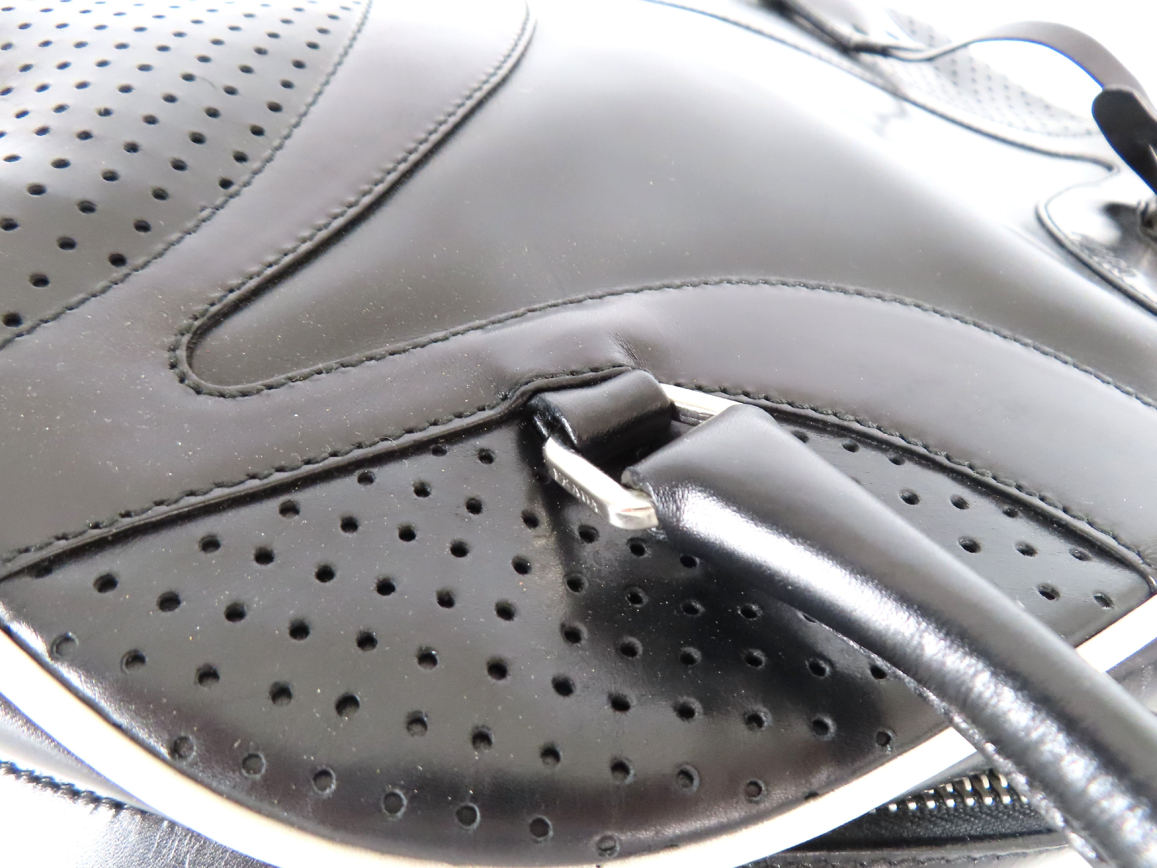 handbag, bowling bag, perforated leather handbag — view 5
