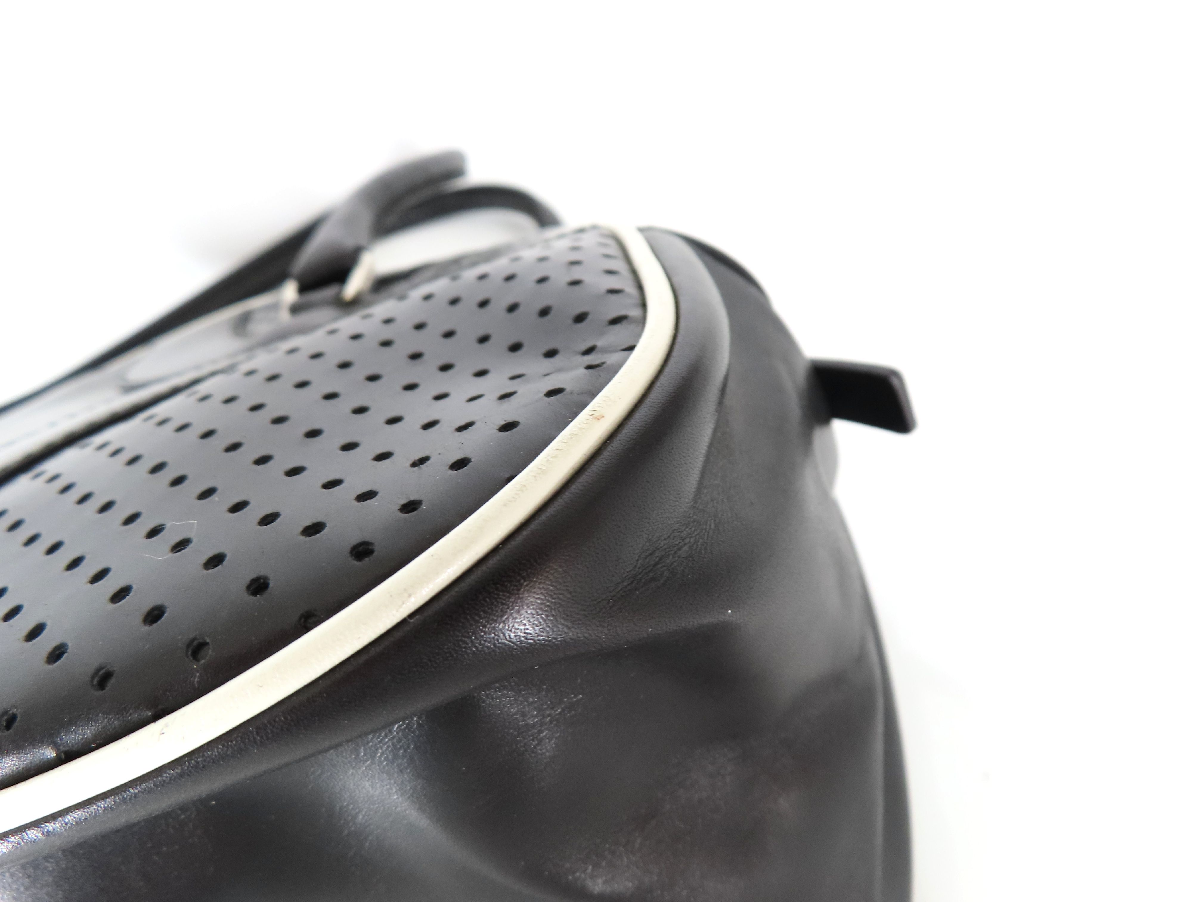 handbag, bowling bag, perforated leather handbag — view 6