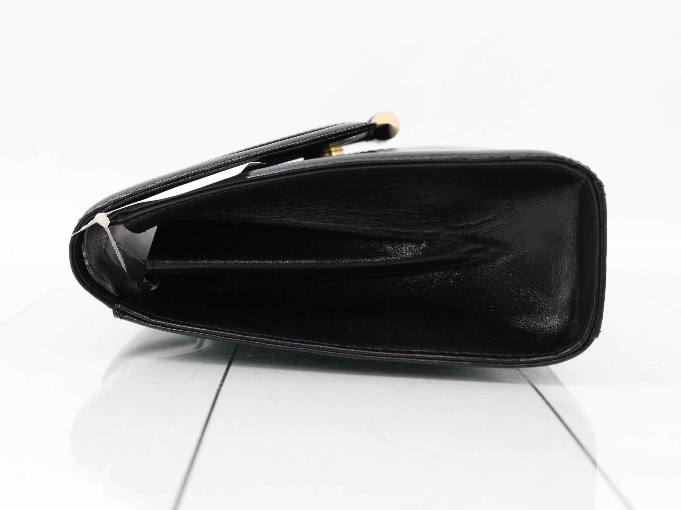 Clutch bag, leather, black, W32 H18 D6 — view 4