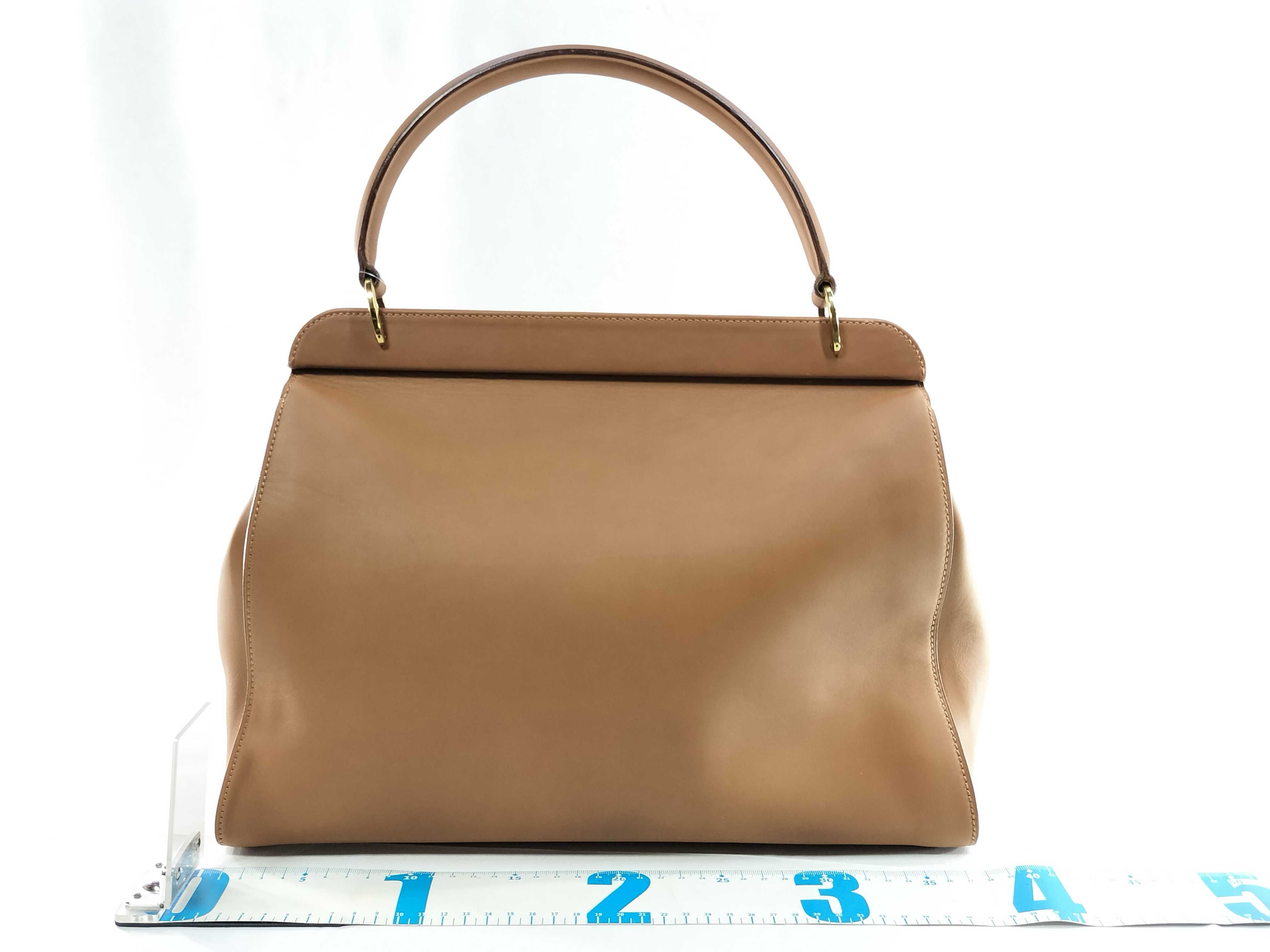 Top Handle Handbag, Brown, 101671 205118 — view 2