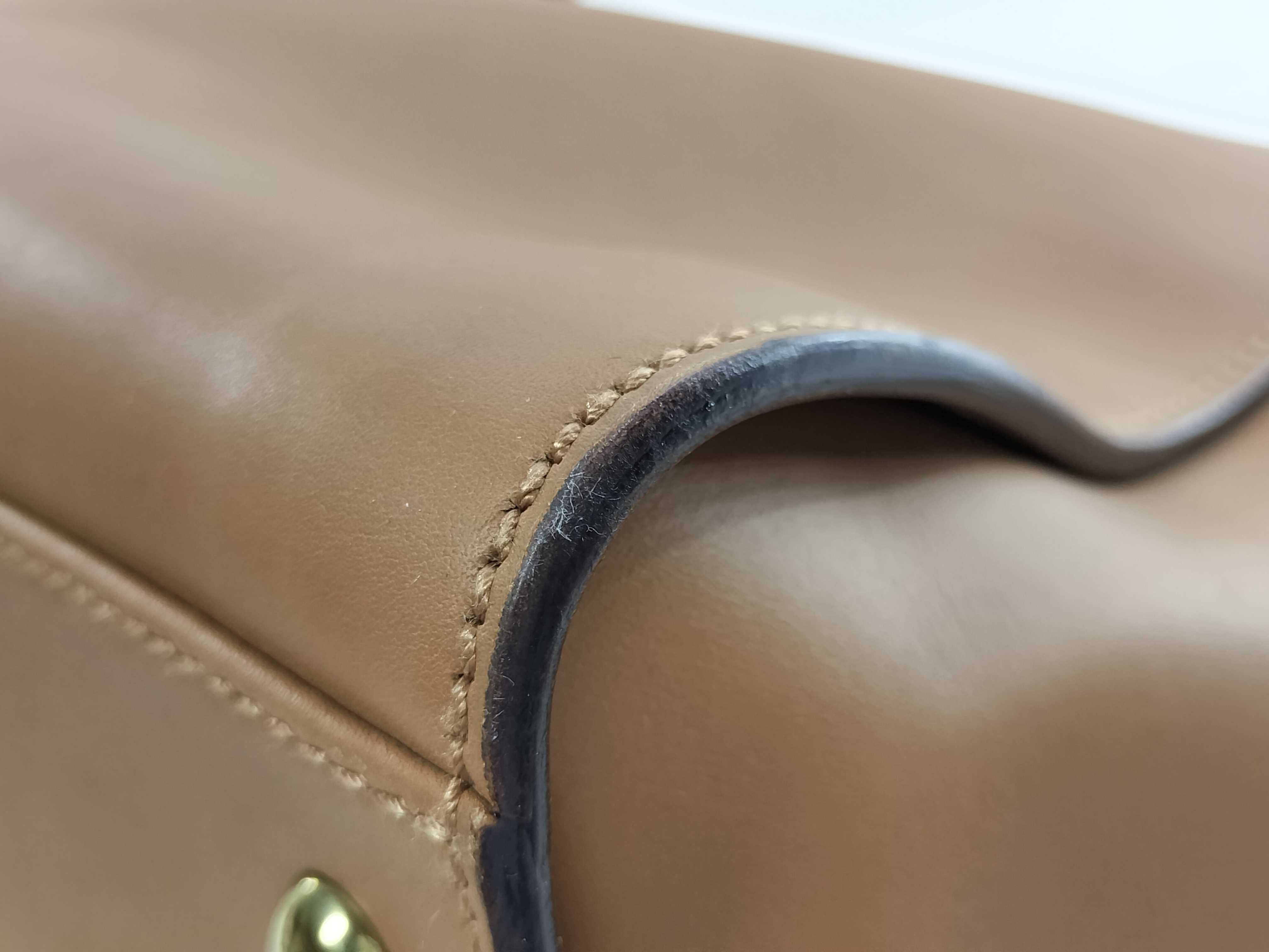 Top Handle Handbag, Brown, 101671 205118 — view 7