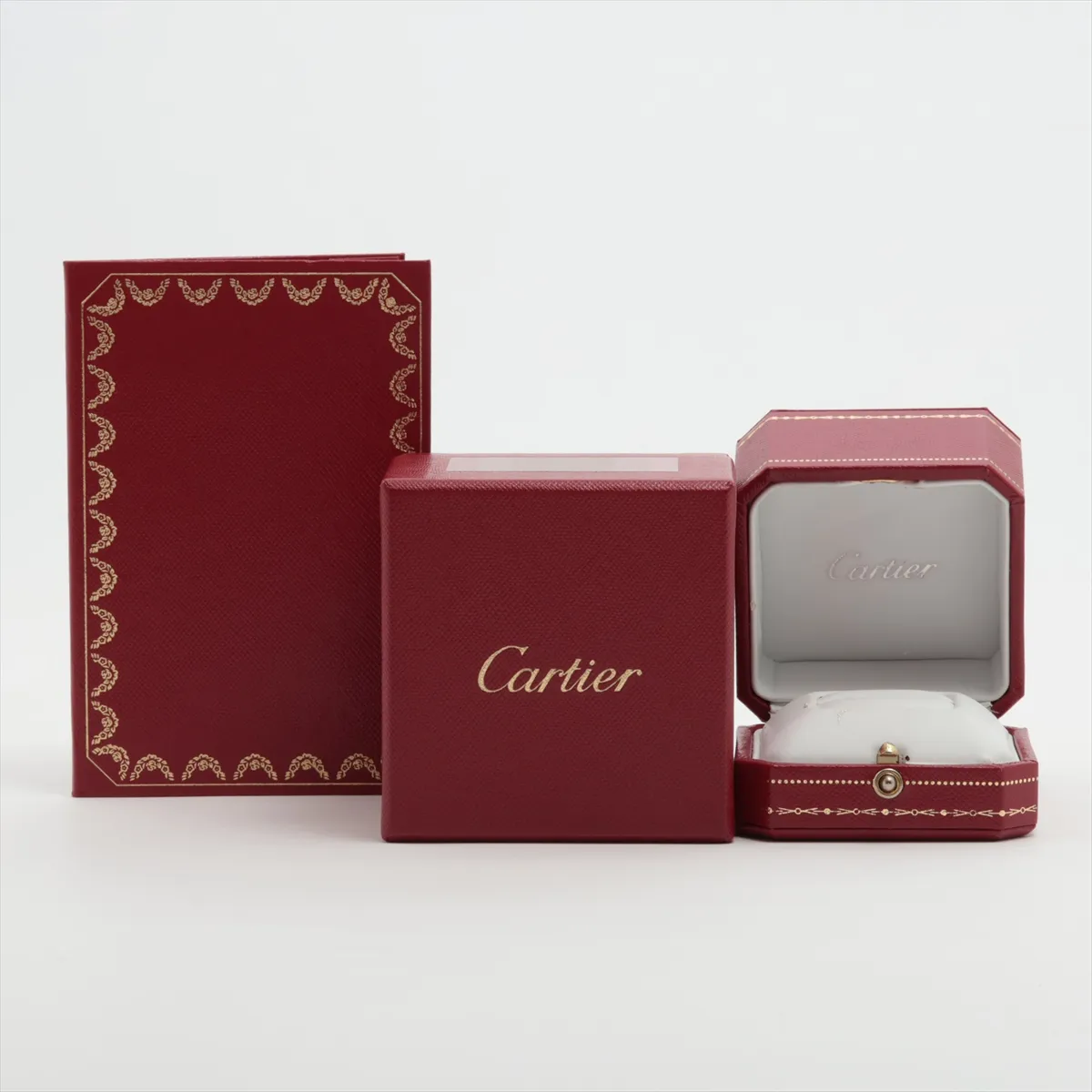 Love Half Diamond Ring, 750 (WG), 9.6g, Size 55, SD2227, dents, metal scratches. — view 5