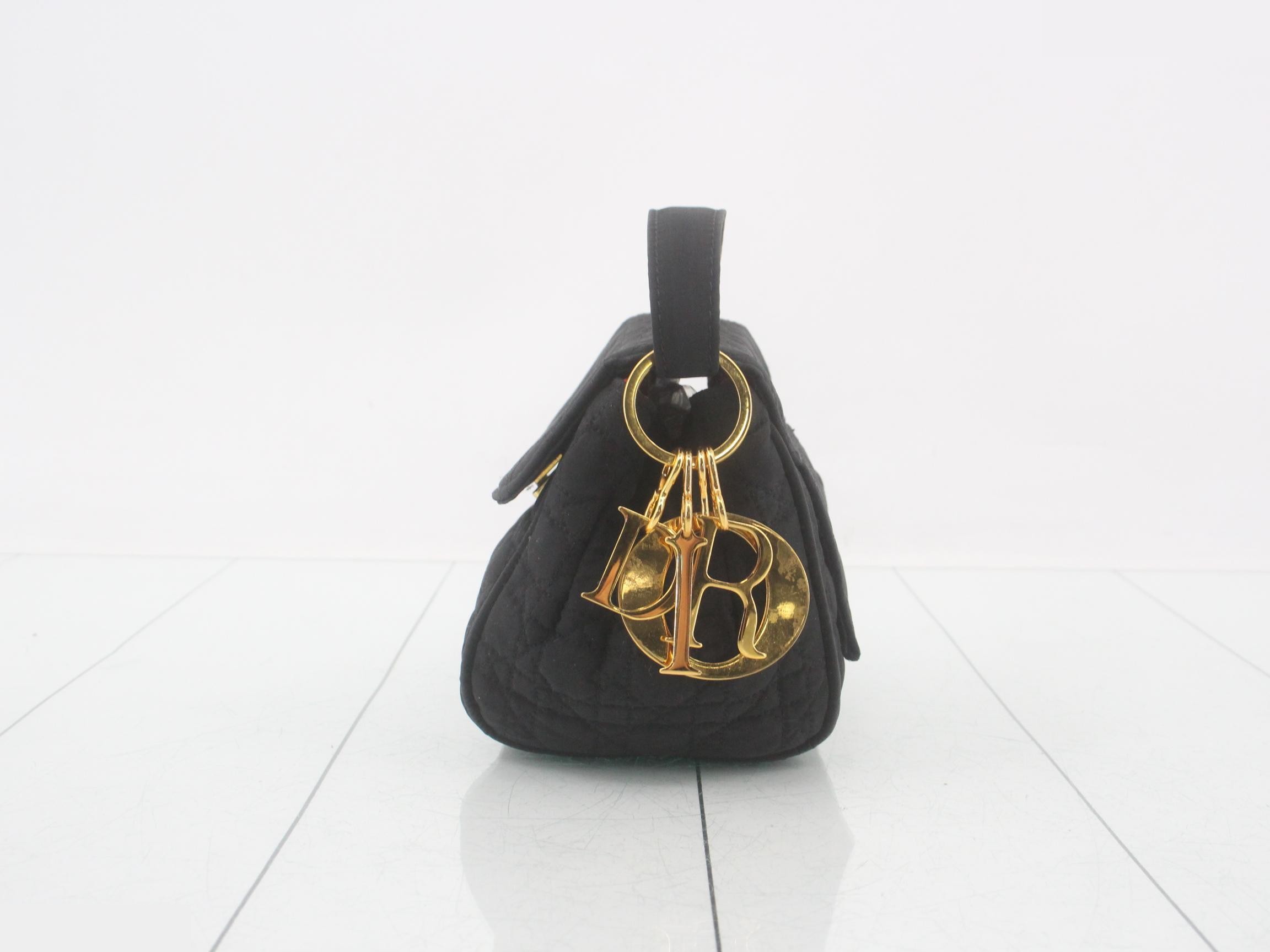 Cannage Mini Handbag, W: 12 x H: 10 x D: 10 cm, Black — view 3
