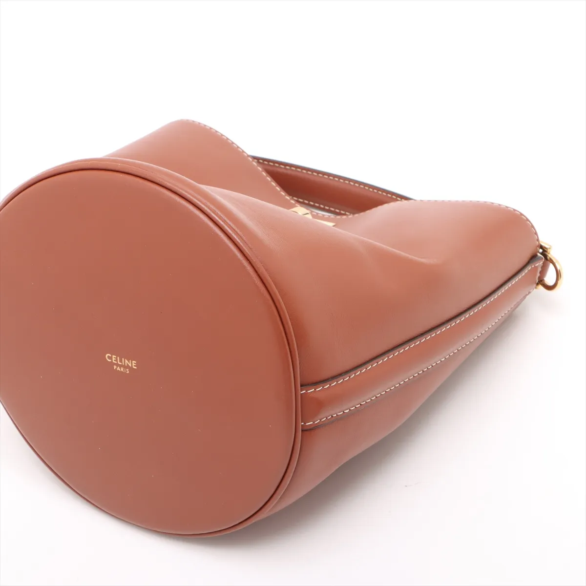 Teen Bucket 16 Leather 2-Way Handbag Brown — view 3