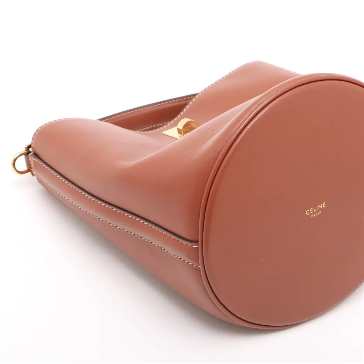 Teen Bucket 16 Leather 2-Way Handbag Brown — view 4