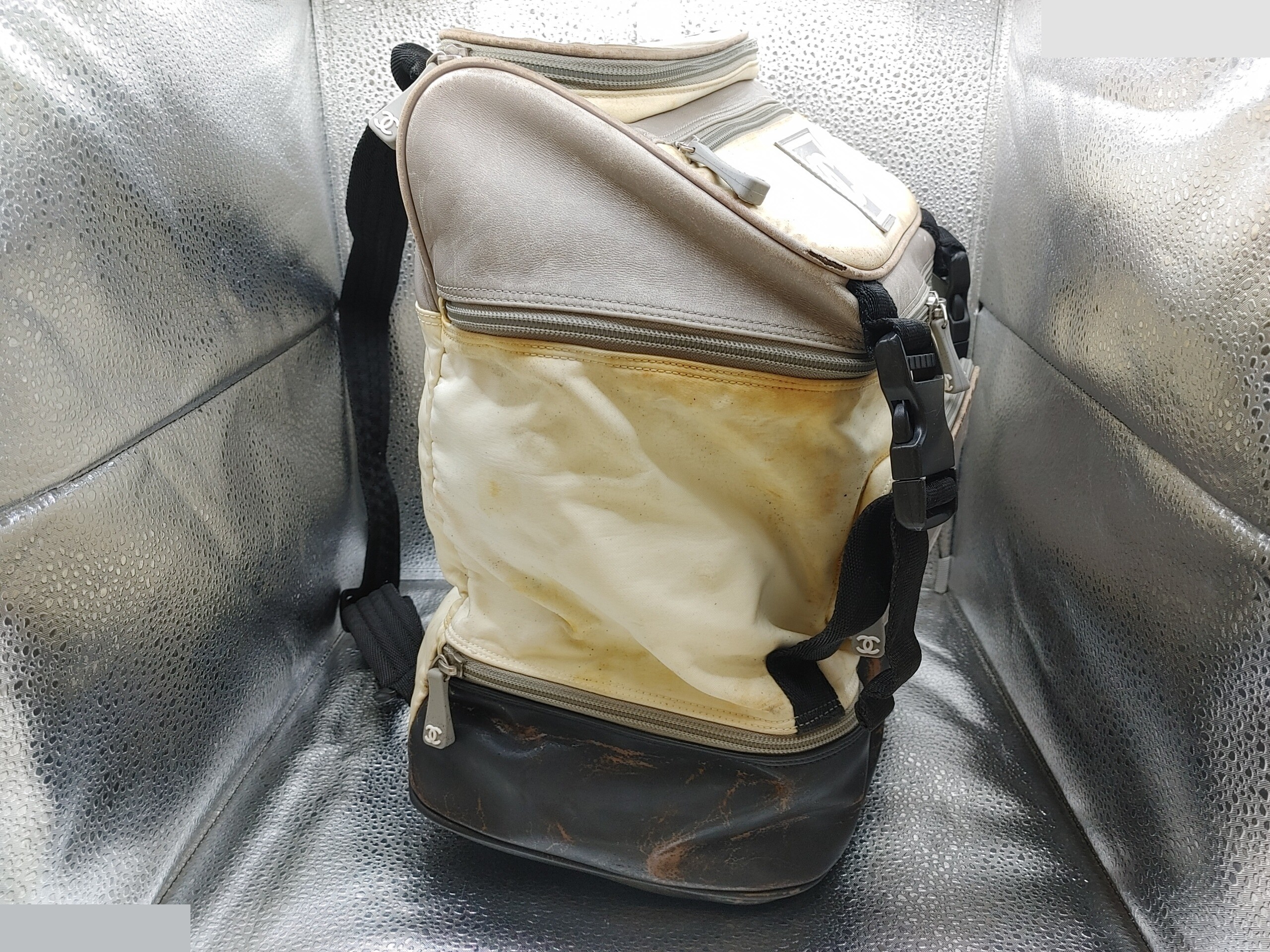 Sports Line Backpack with Sticker, 6394339, Nylon, White — view 3