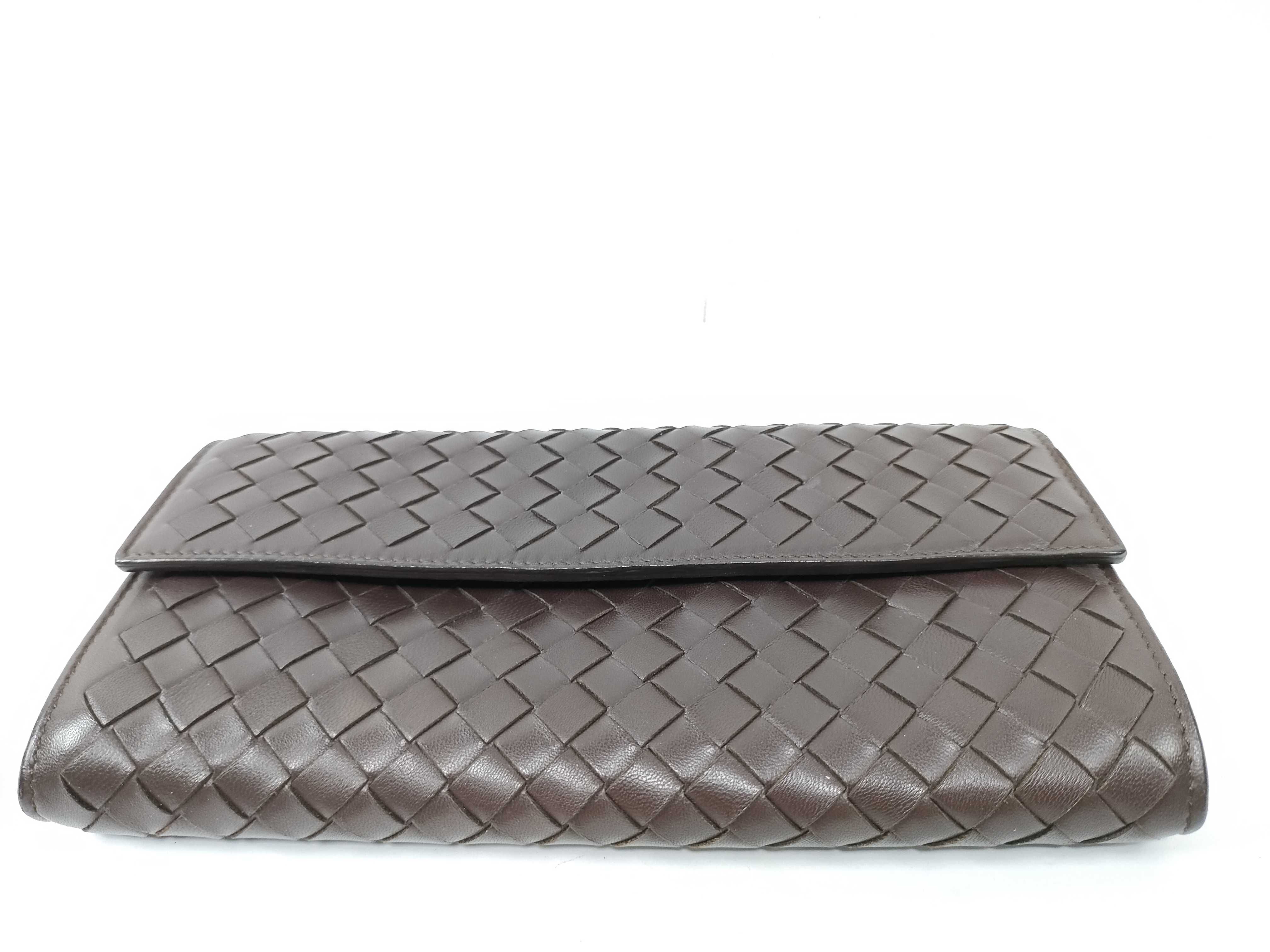 Intrecciato Leather Long Wallet — view 4