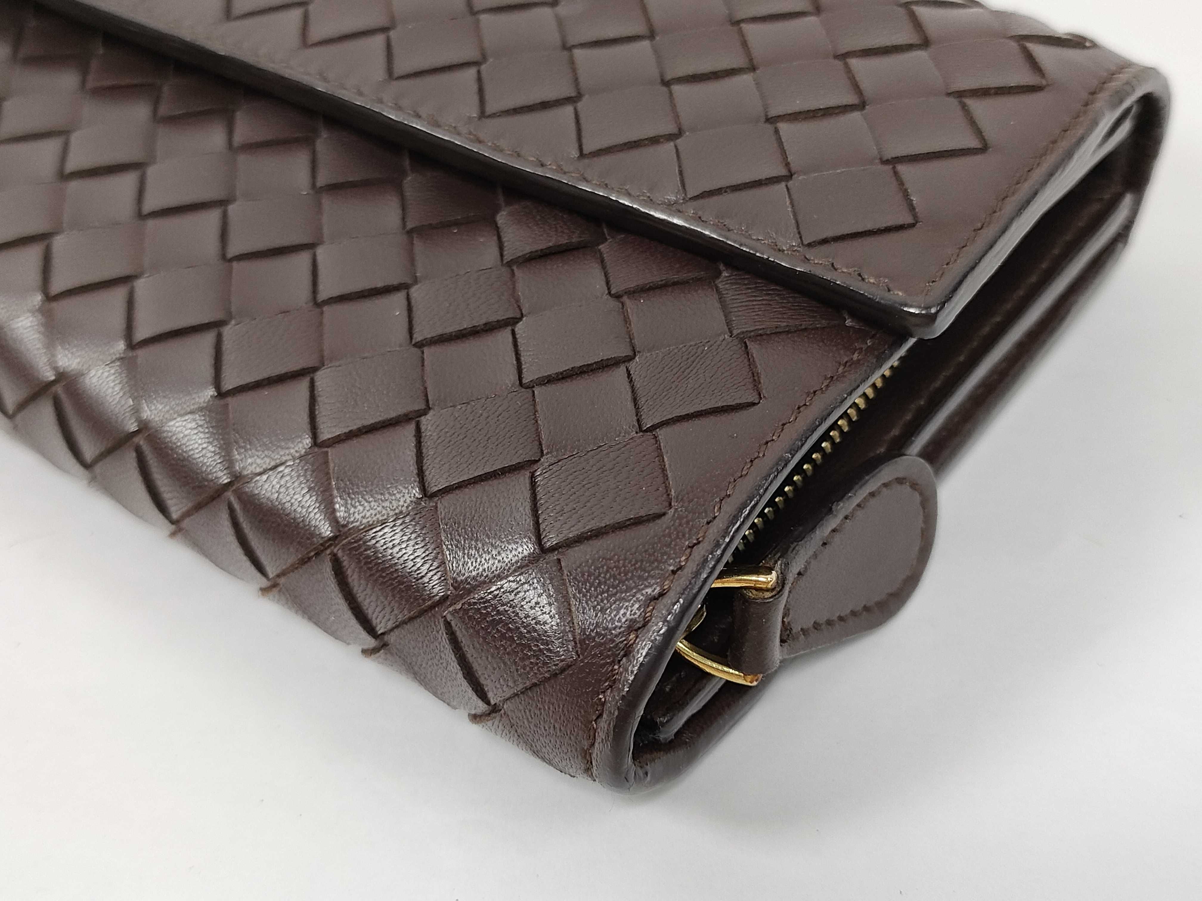 Intrecciato Leather Long Wallet — view 5