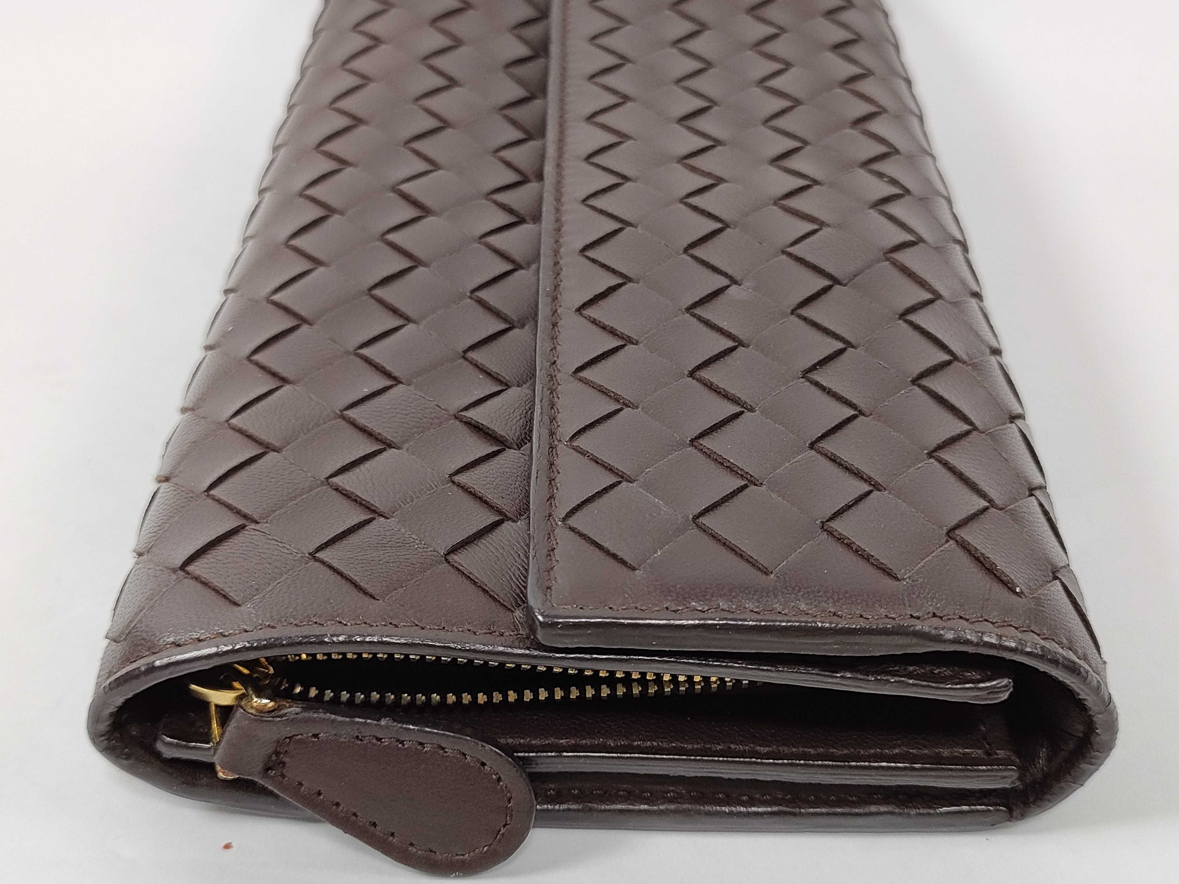 Intrecciato Leather Long Wallet — view 6