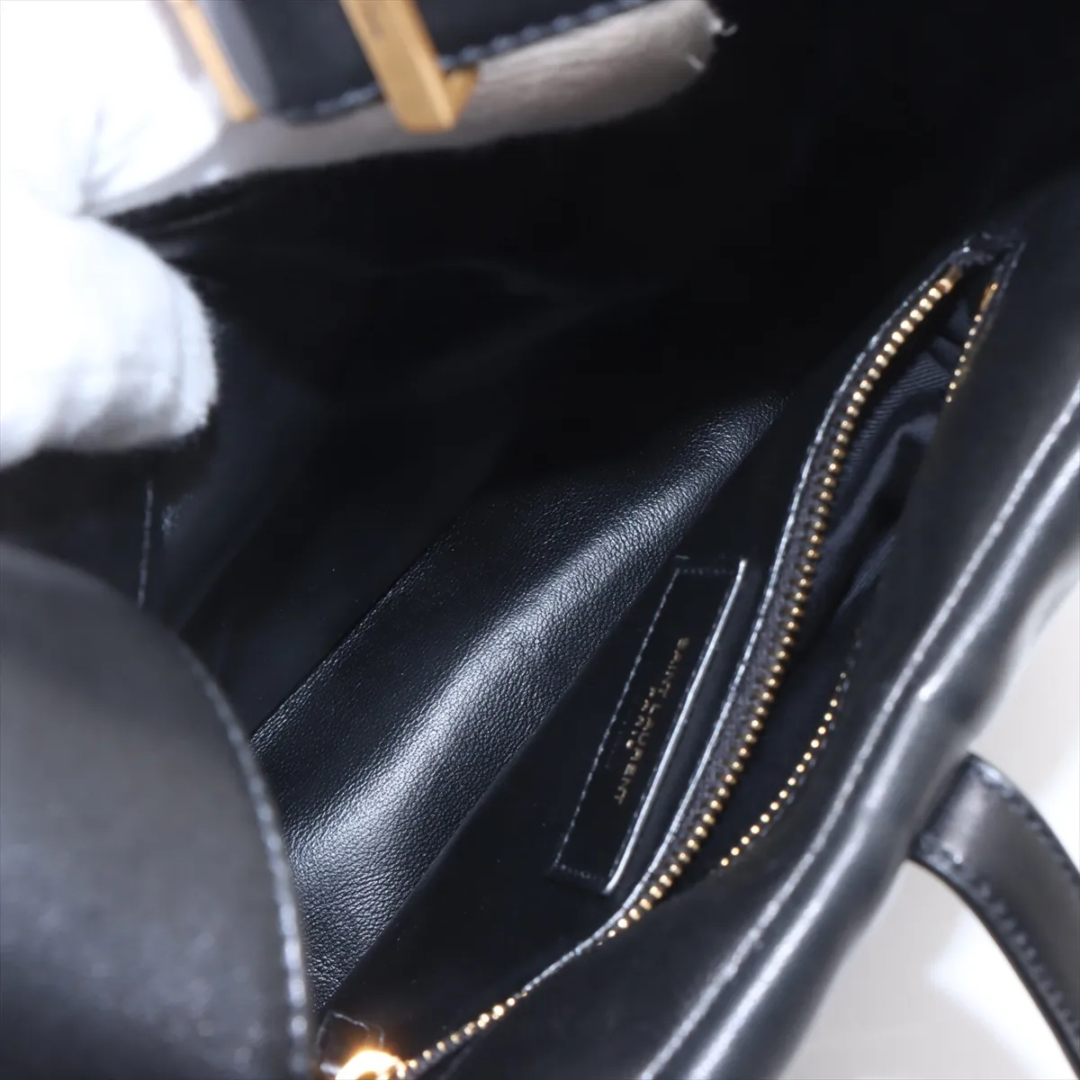 LE 5 A 7 Small Leather Shoulder Bag, Black, 763480 — view 6