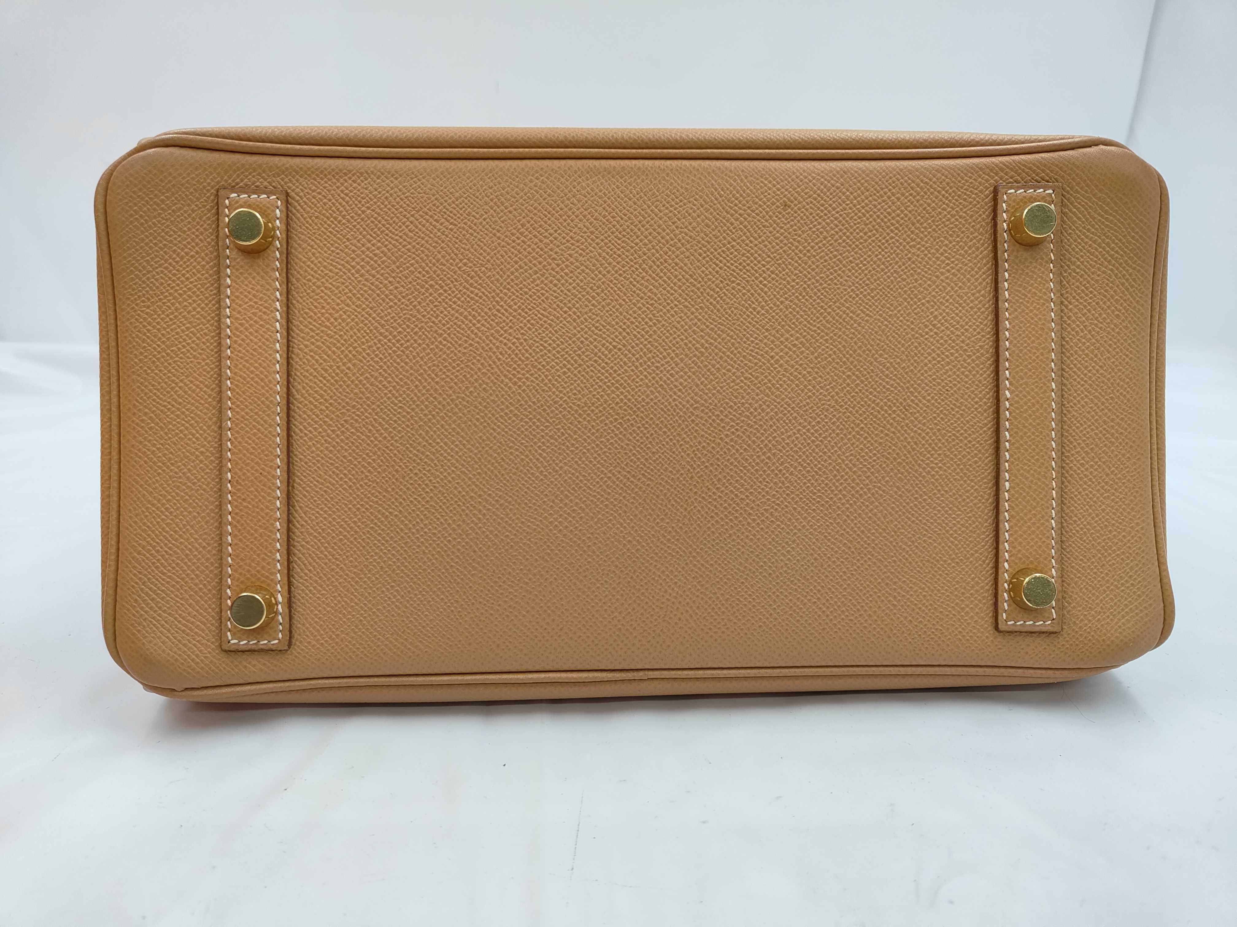 Birkin 30 Epsom Leather Natural Gold Hardware Handbag — view 6