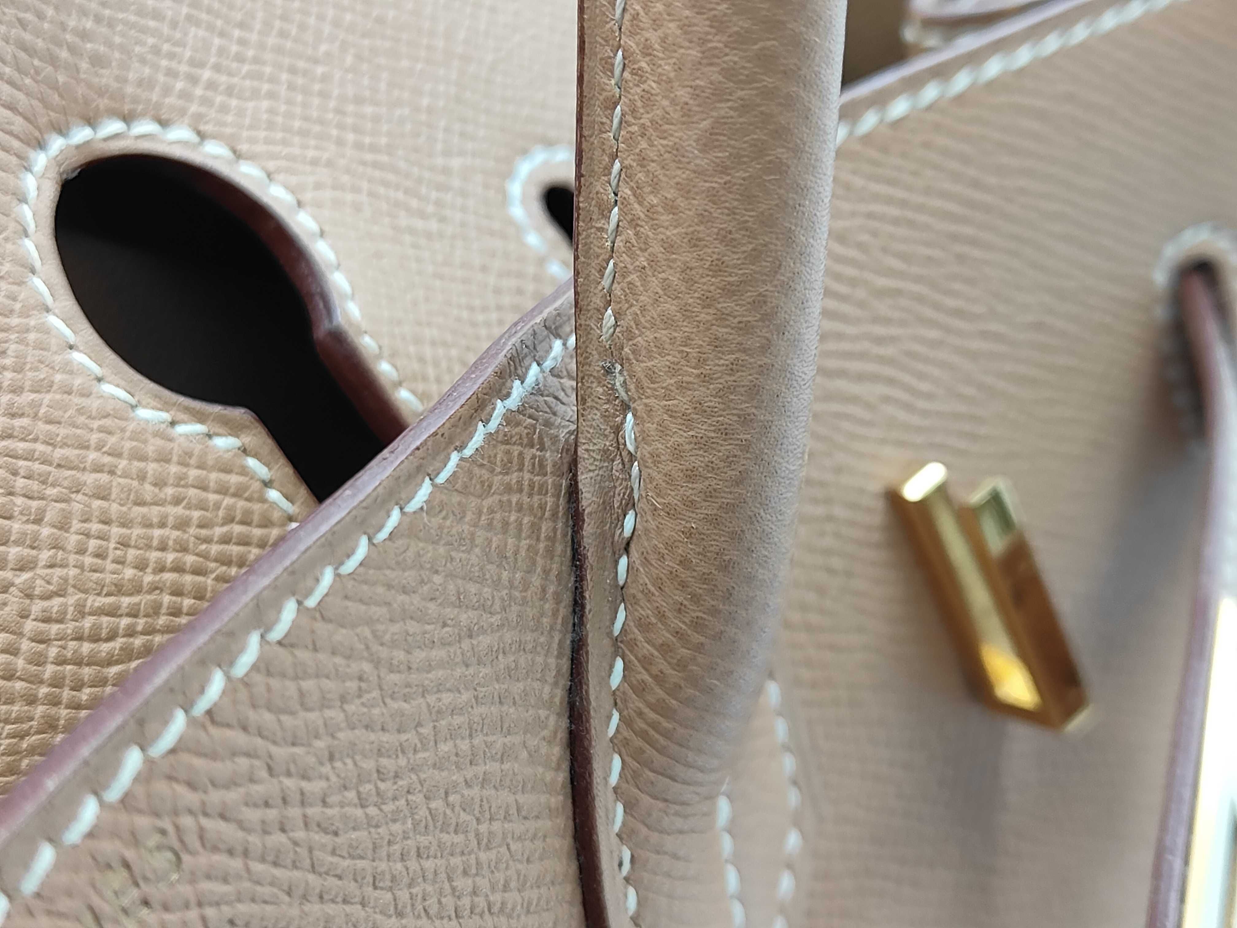 Birkin 30 Epsom Leather Natural Gold Hardware Handbag — view 7