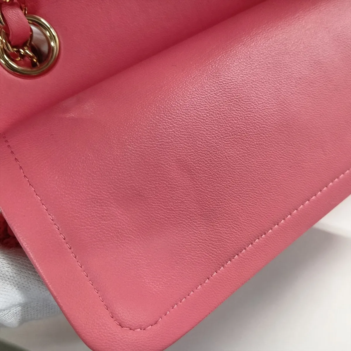 [Individually packaged] Chanel Matelassé 25 Tweed x Lambskin Double Flap Double Chain Bag Pink Gold Hardware K898EA0J Random Plate A01112 — view 12