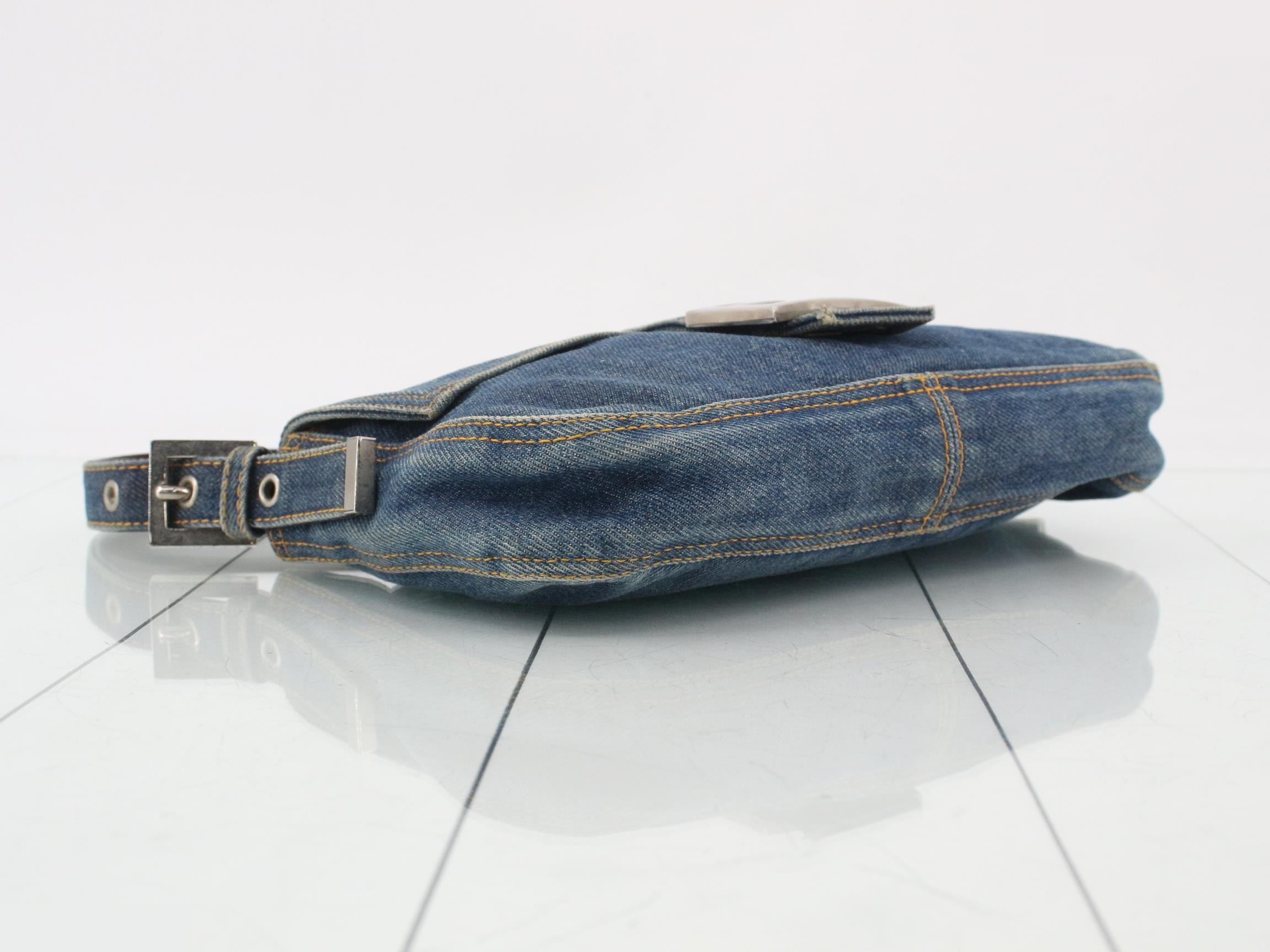 Mamma Baguette Denim One-Shoulder Bag — view 5