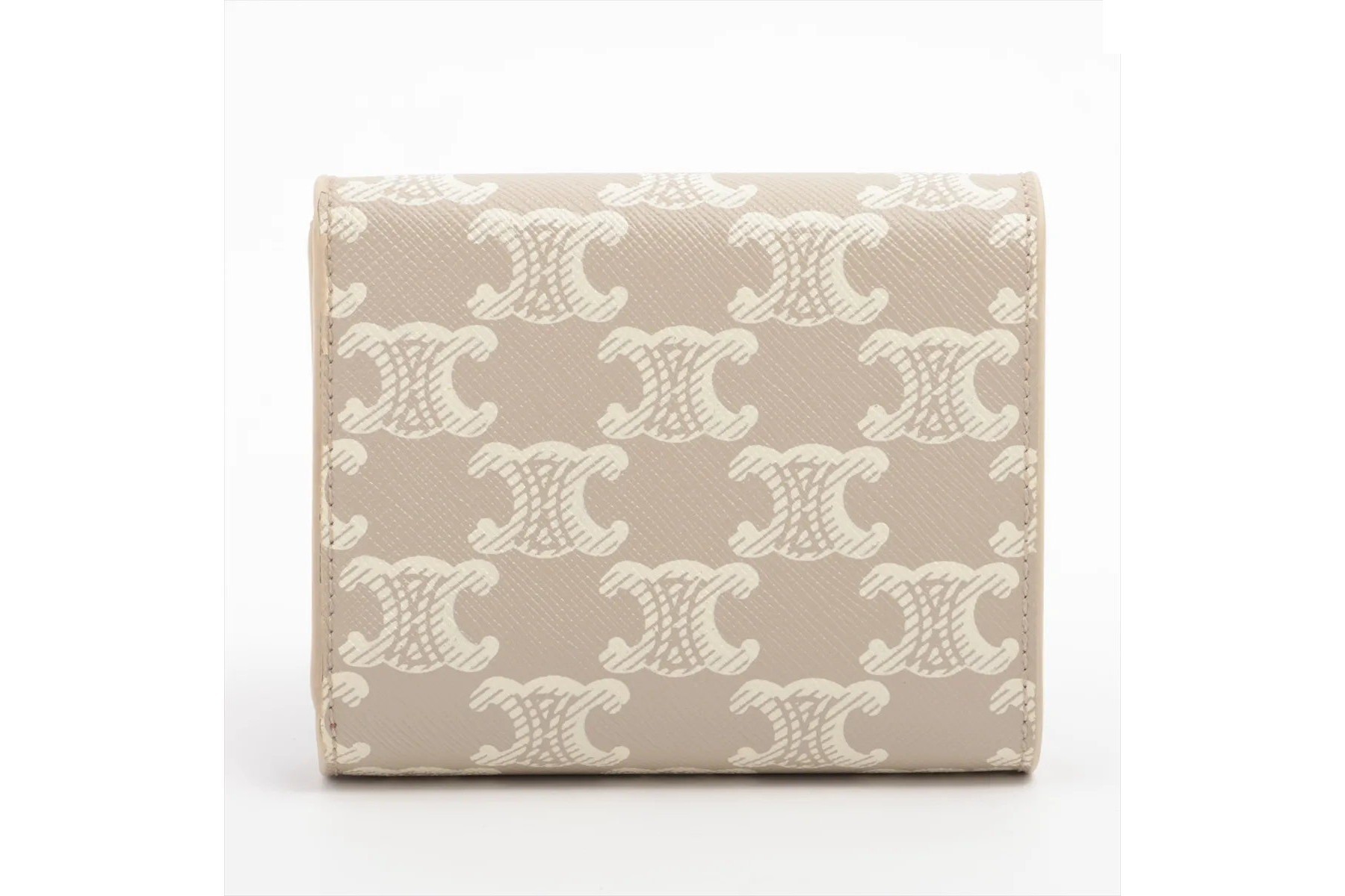 Triomphe Small Flap Wallet Leather Tri-fold Wallet — view 2