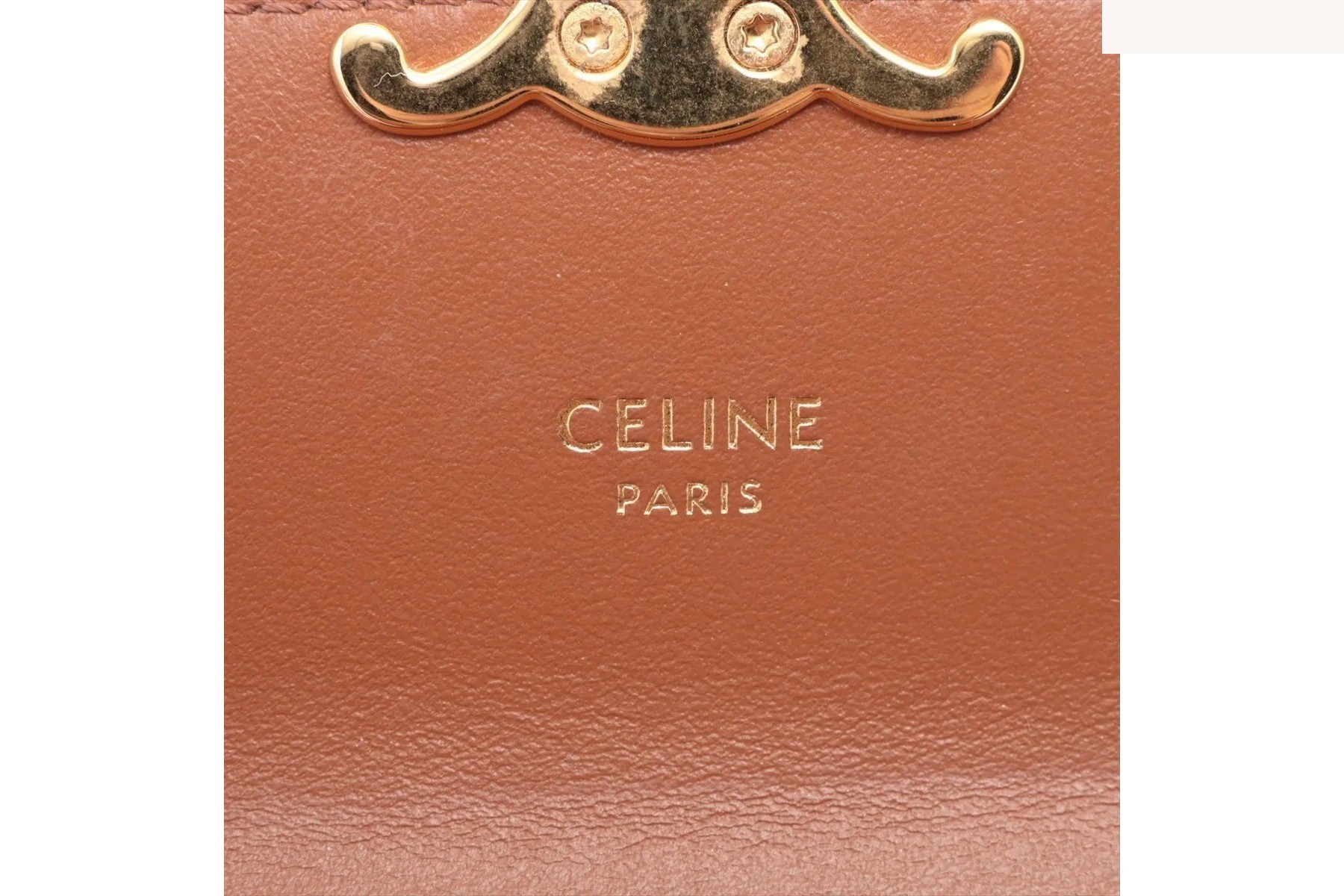 Triomphe Small Flap Wallet Leather Tri-fold Wallet — view 8