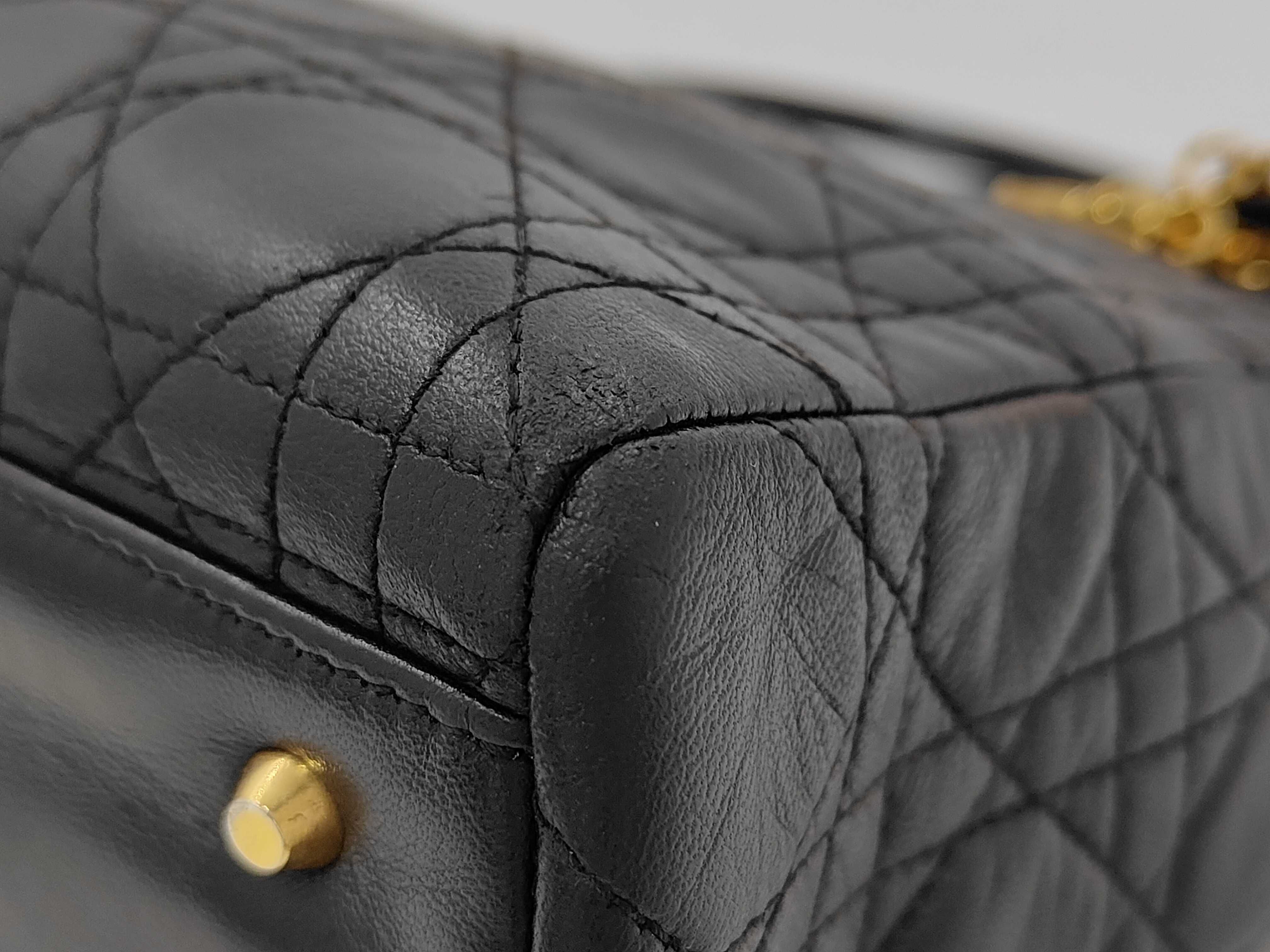 Lady Dior Cannage Medium Lambskin Dark Brown Handbag — view 4