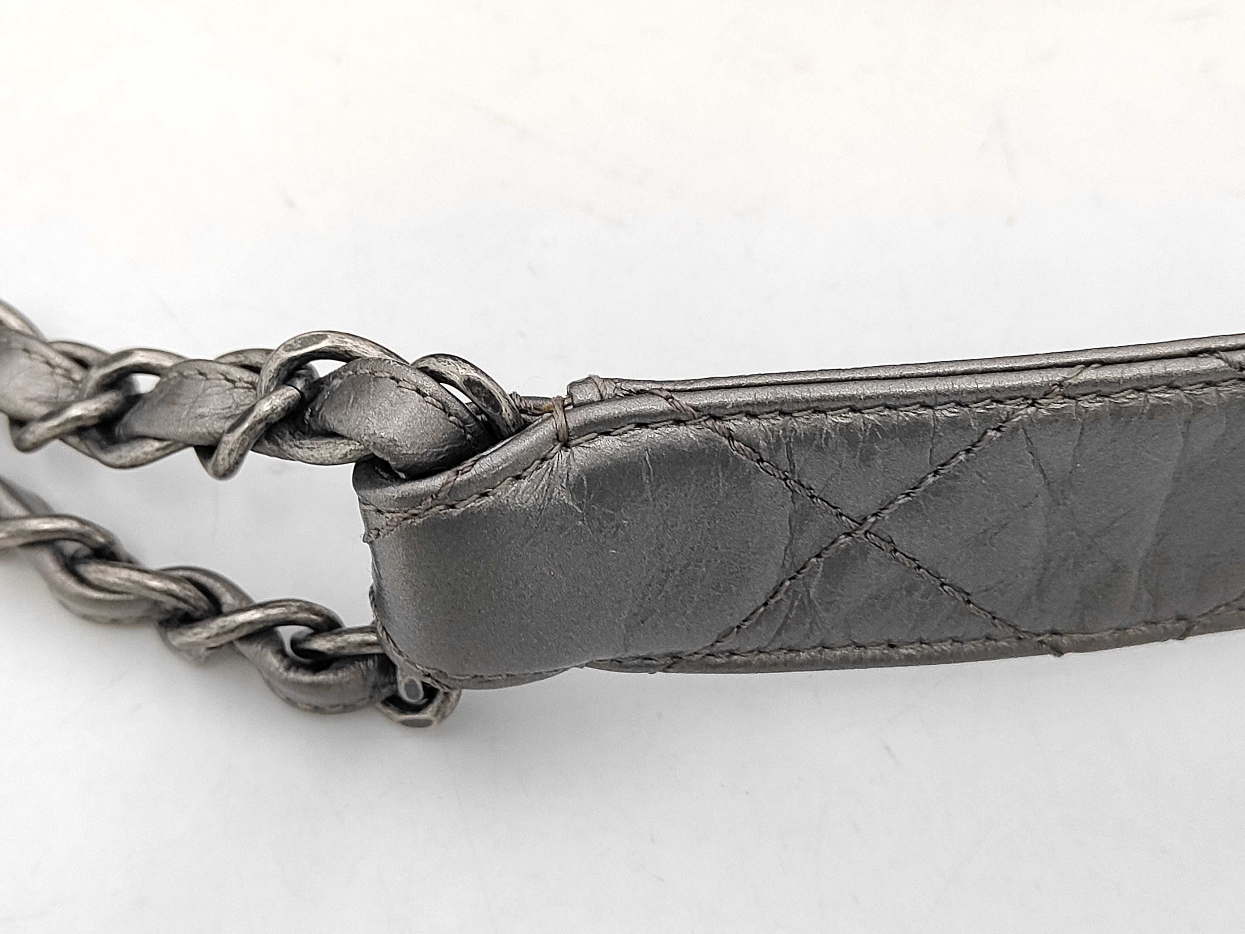 Matelassé Luxury Line Chain Hobo Vintage Leather Silver Hardware 14699614 Seal 36x35x12cm Shoulder Bag — view 4