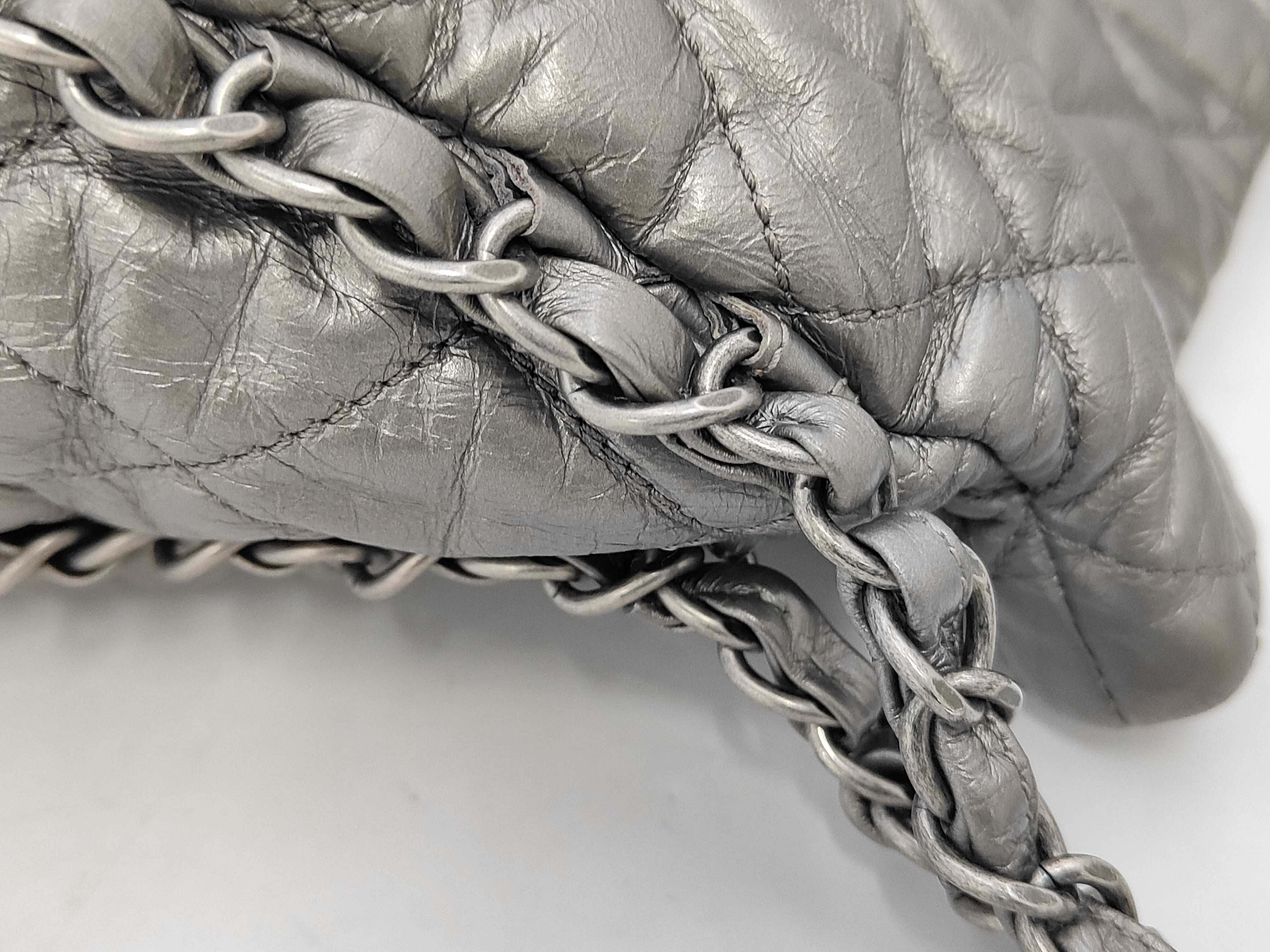 Matelassé Luxury Line Chain Hobo Vintage Leather Silver Hardware 14699614 Seal 36x35x12cm Shoulder Bag — view 5