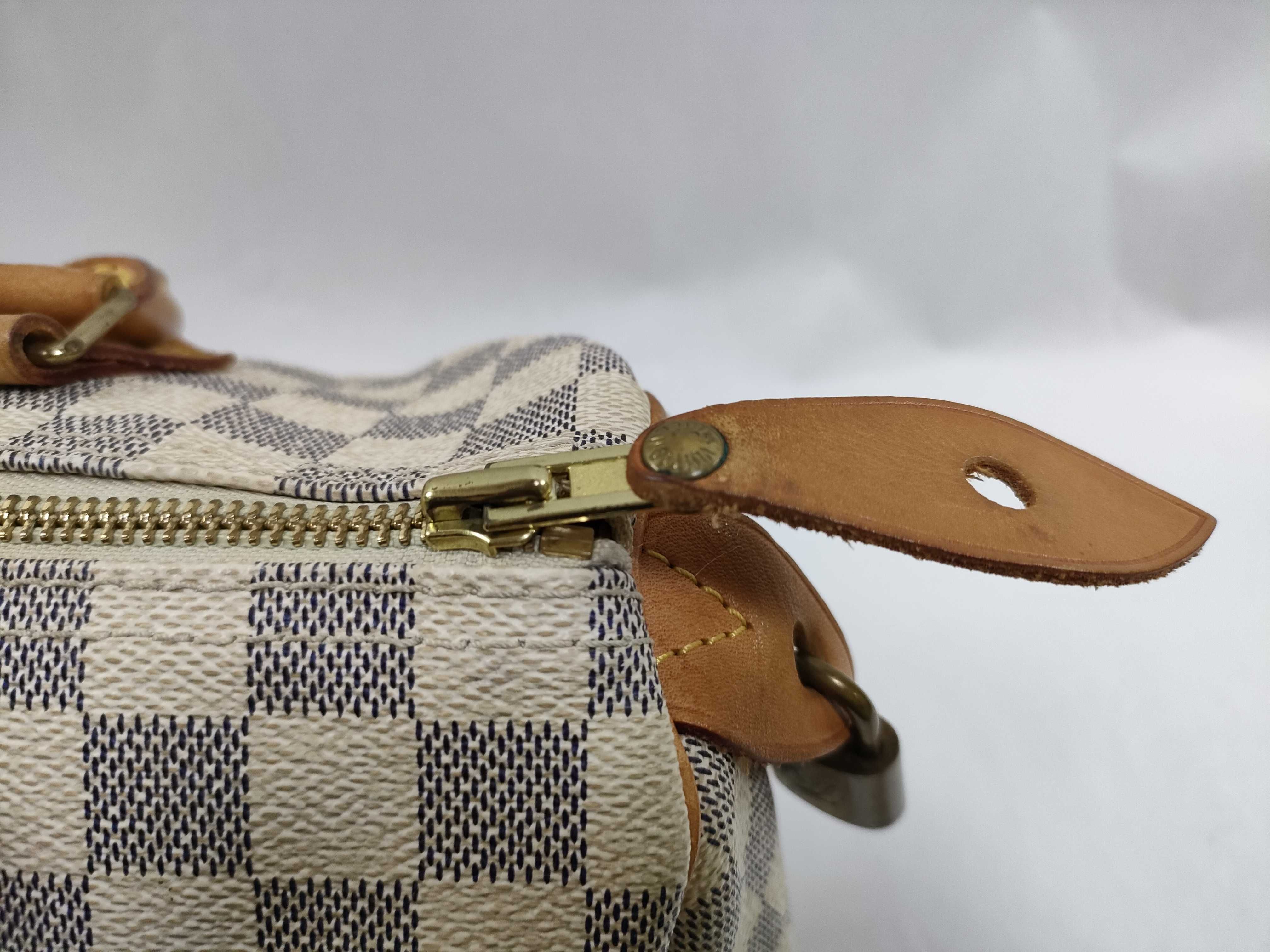 Damier Azur Speedy 30 N41533 DU2068 White Boston Bag — view 7