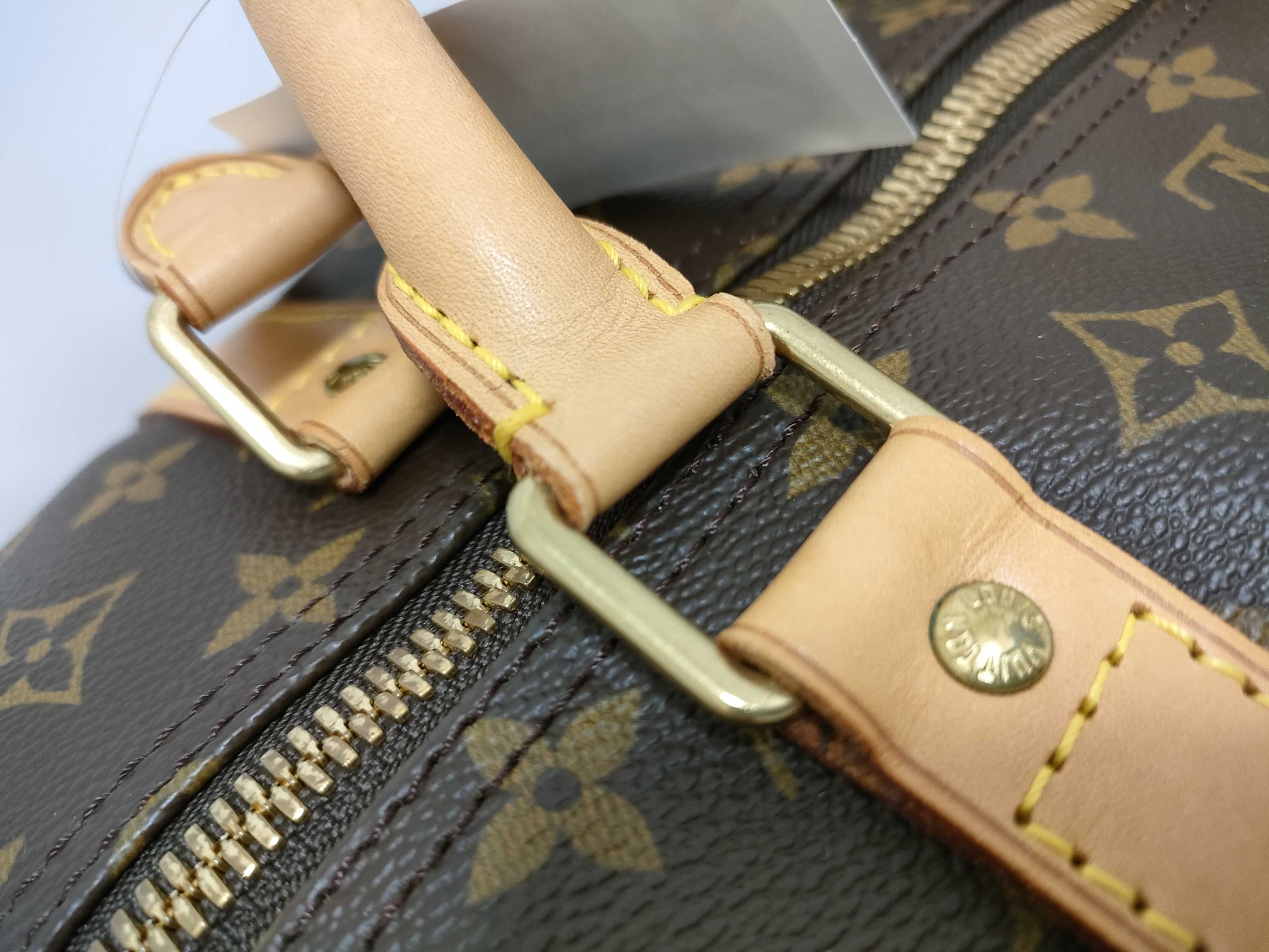 Monogram Vuitton Keepall 60 Boston Bag — view 5