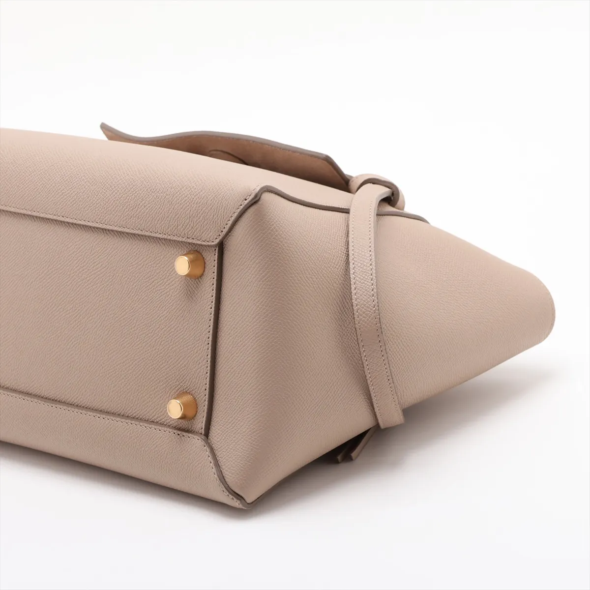 Belt Bag Mini Leather 2-Way Handbag Beige — view 3
