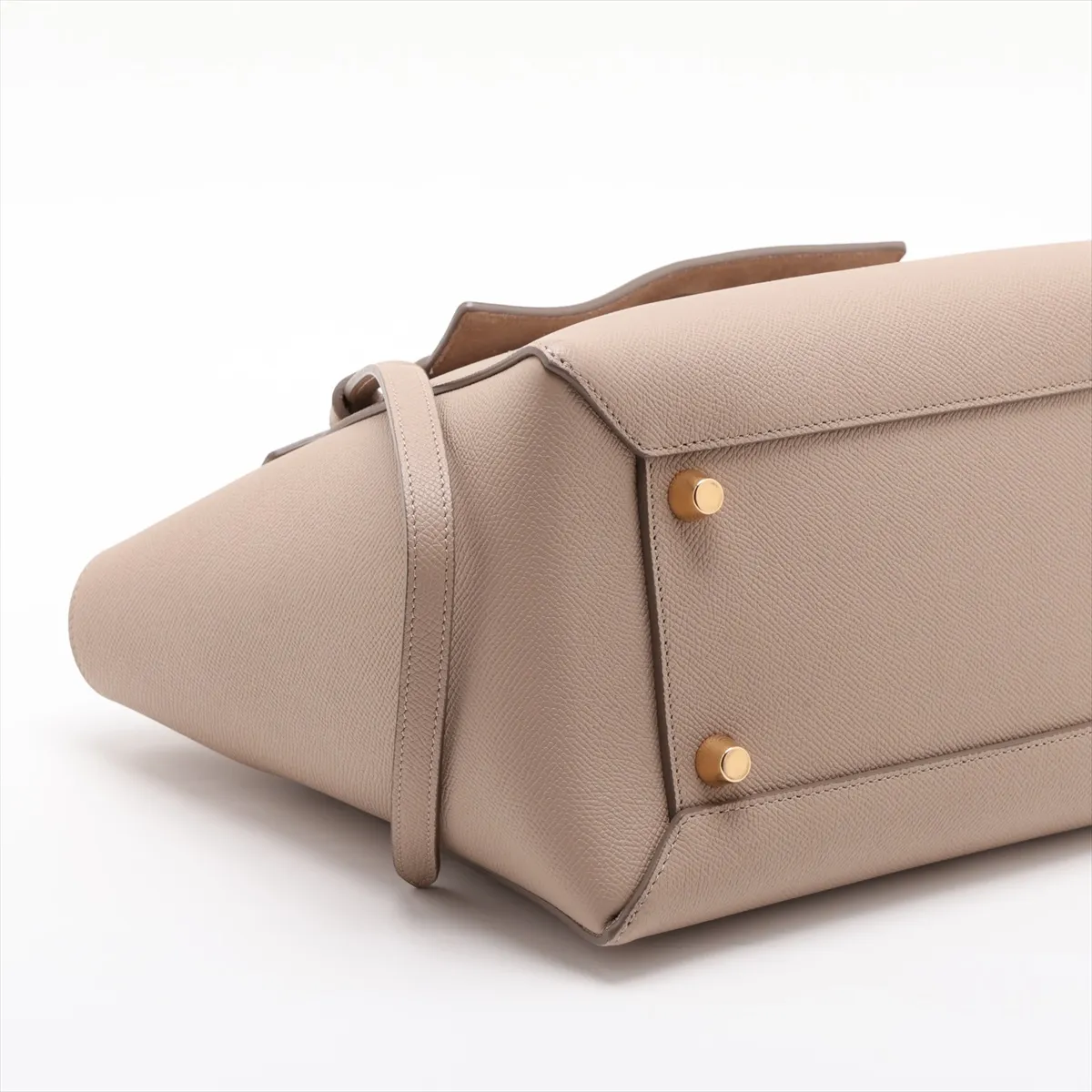 Belt Bag Mini Leather 2-Way Handbag Beige — view 4