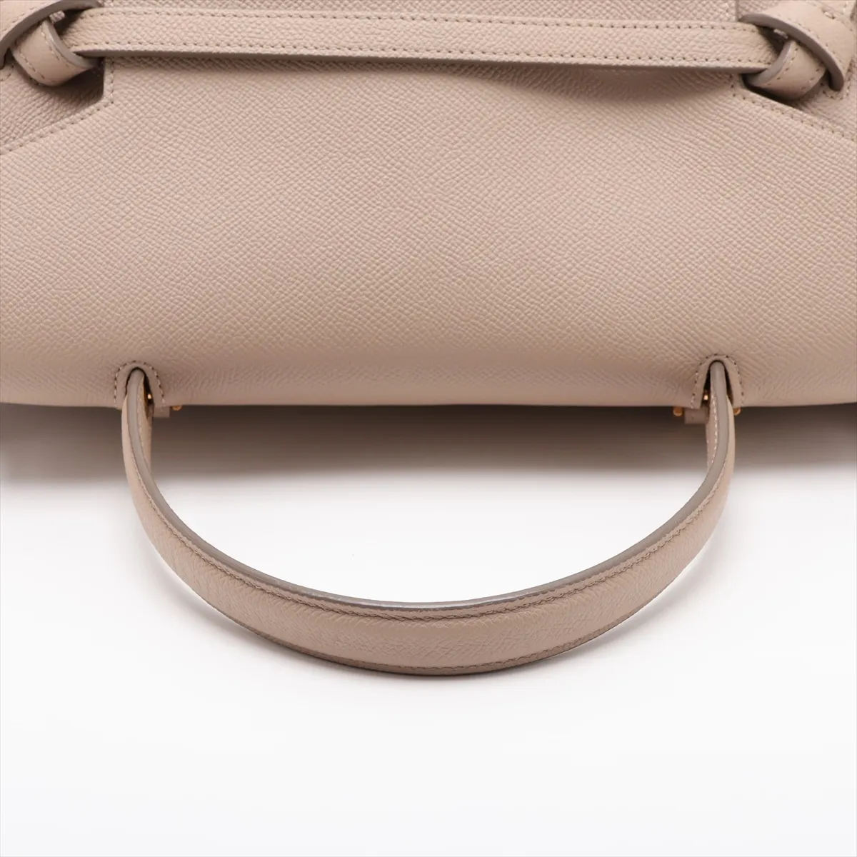 Belt Bag Mini Leather 2-Way Handbag Beige — view 5