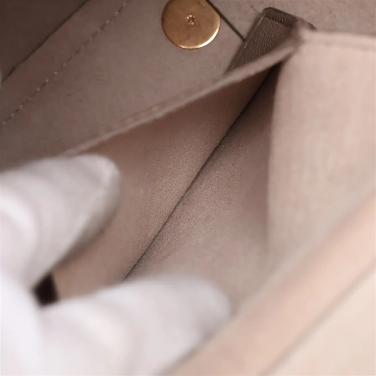 Belt Bag Mini Leather 2-Way Handbag Beige — view 10