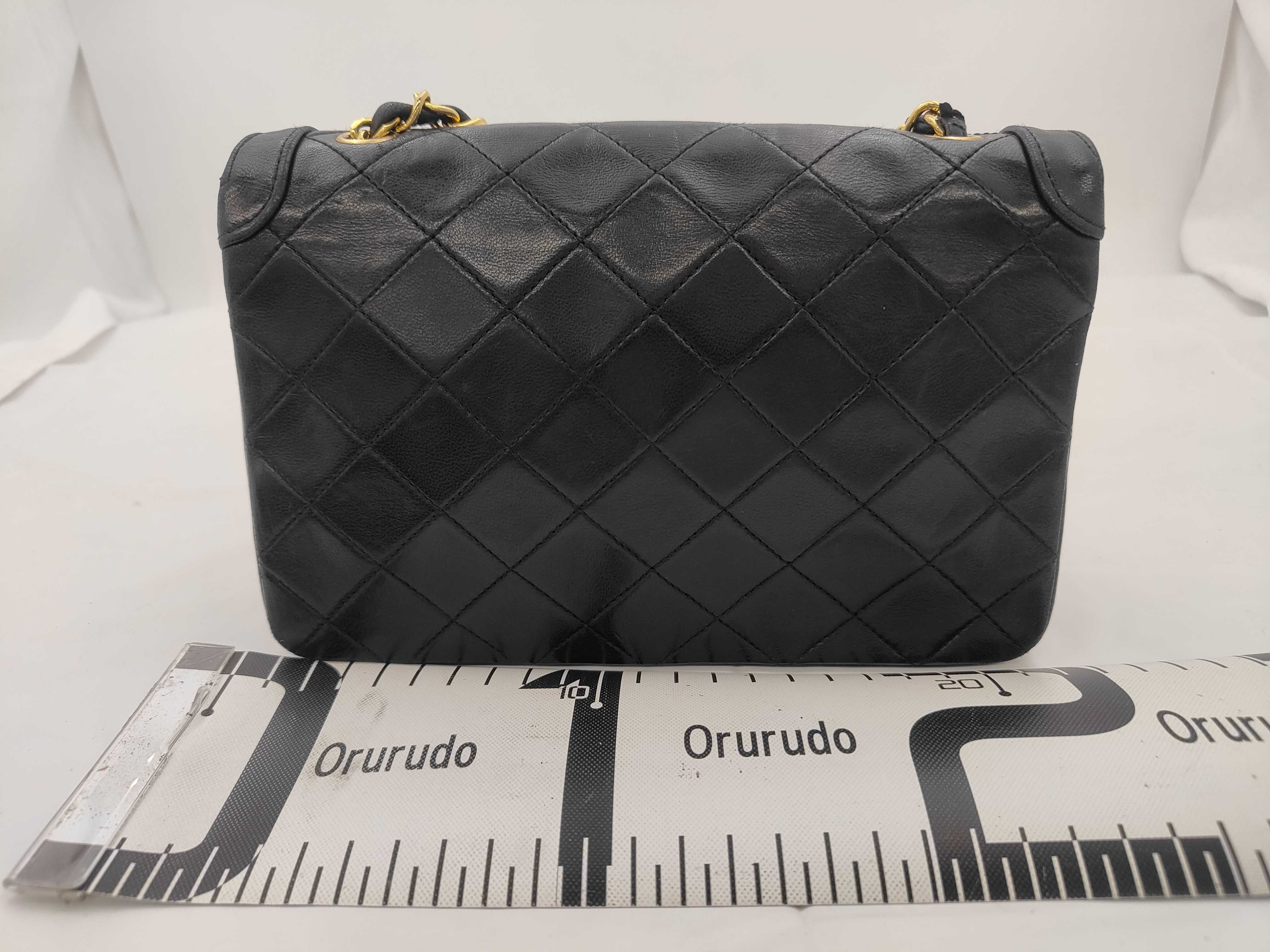 Chain Shoulder Bag, Lambskin, Black, Gold Hardware — view 2