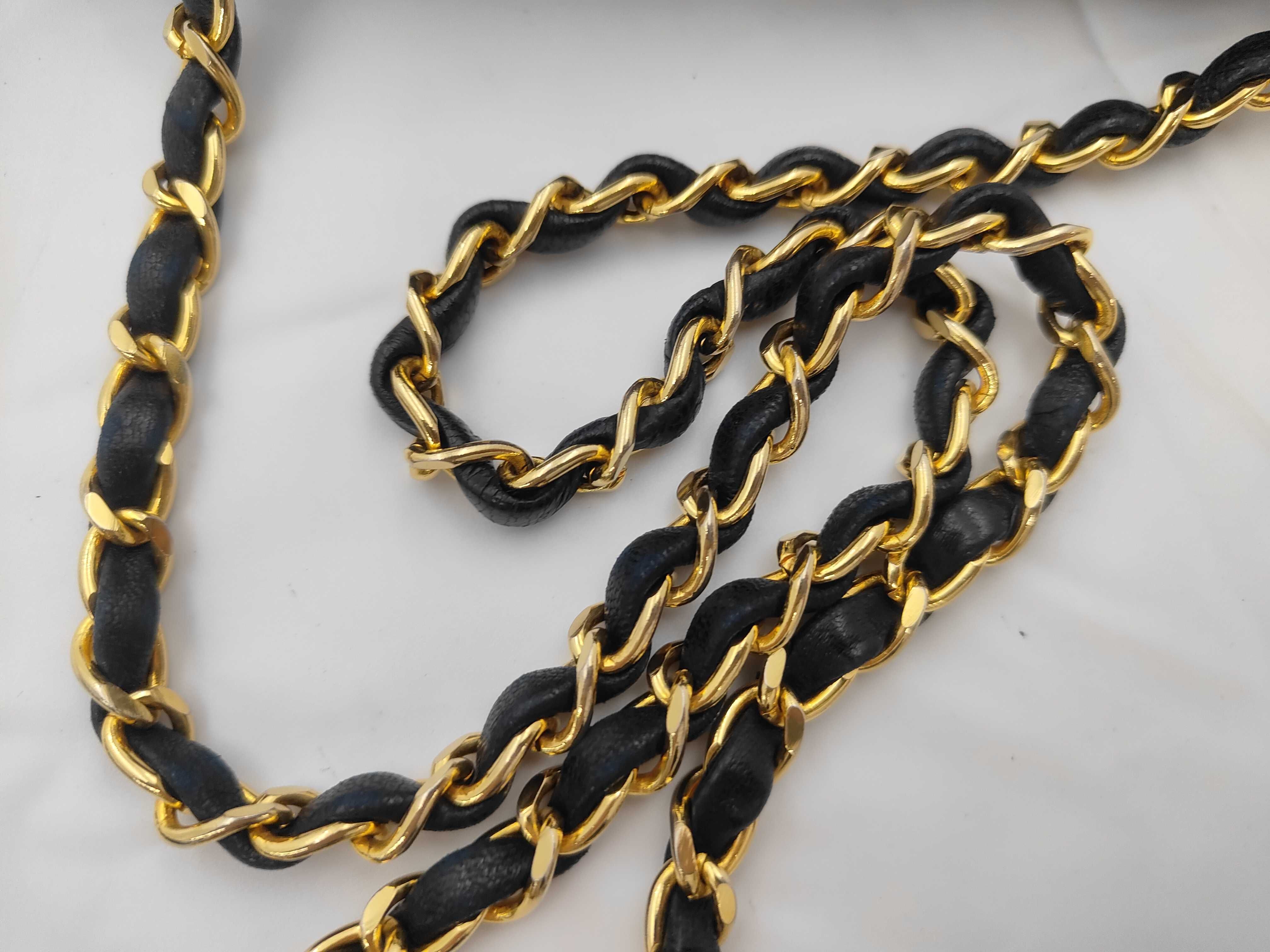 Chain Shoulder Bag, Lambskin, Black, Gold Hardware — view 4