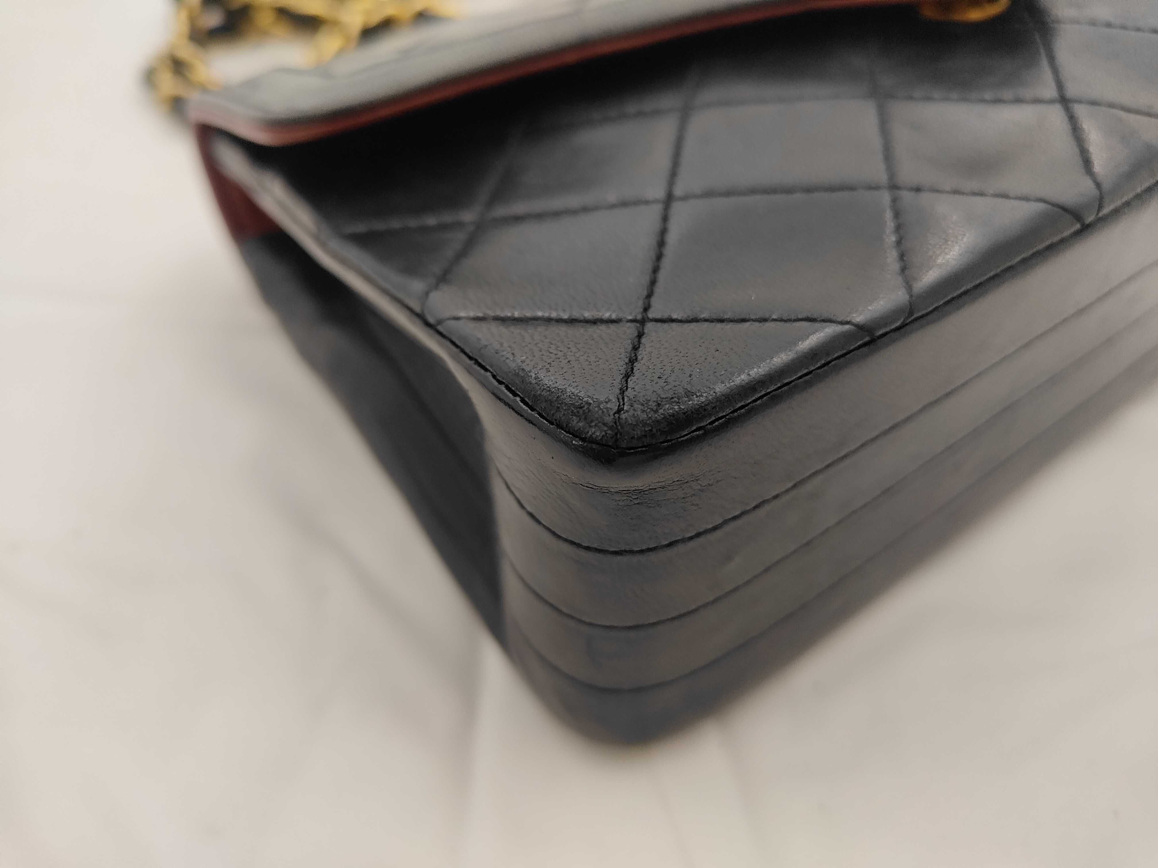Chain Shoulder Bag, Lambskin, Black, Gold Hardware — view 6