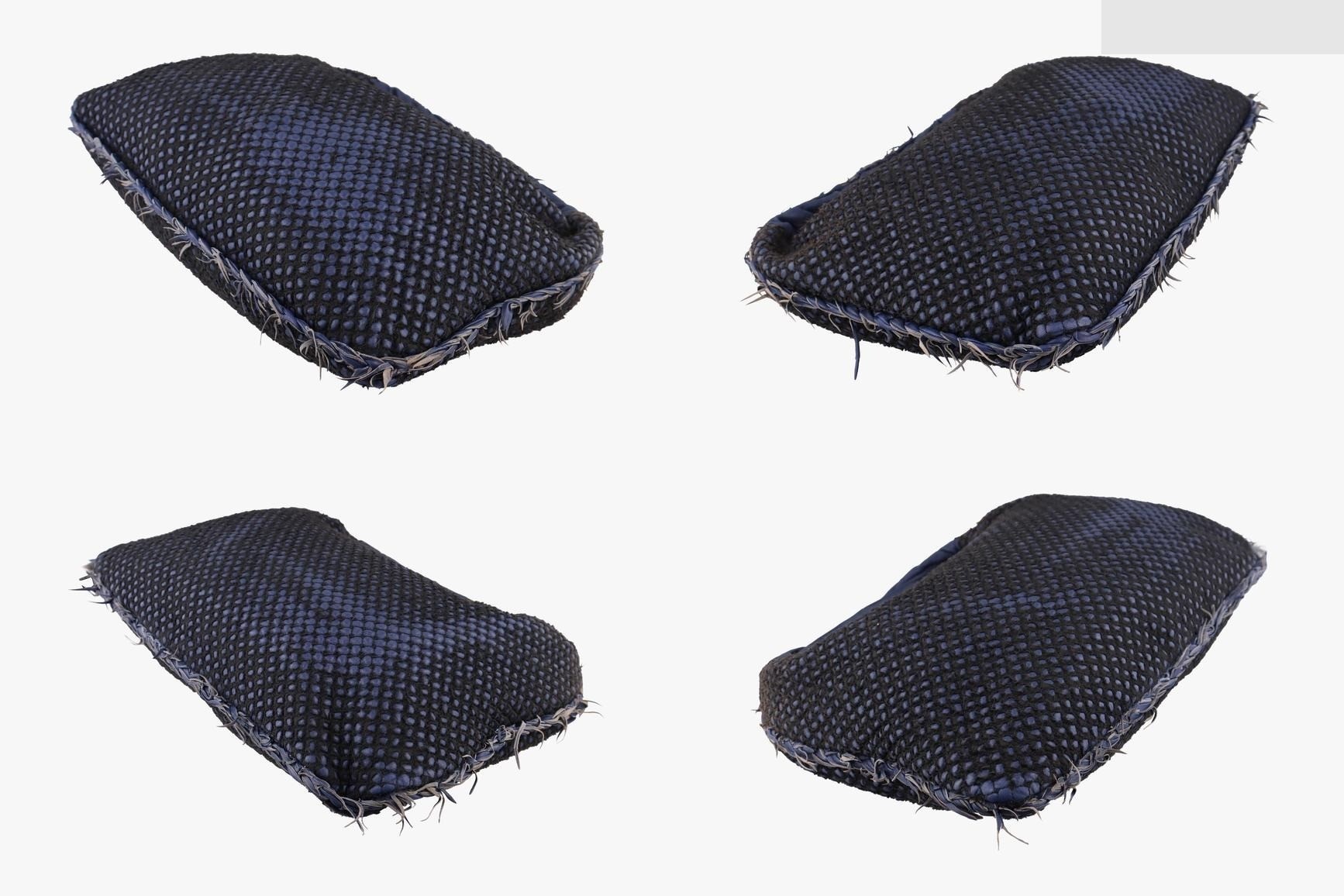 Intrecciato lambskin, navy — view 4