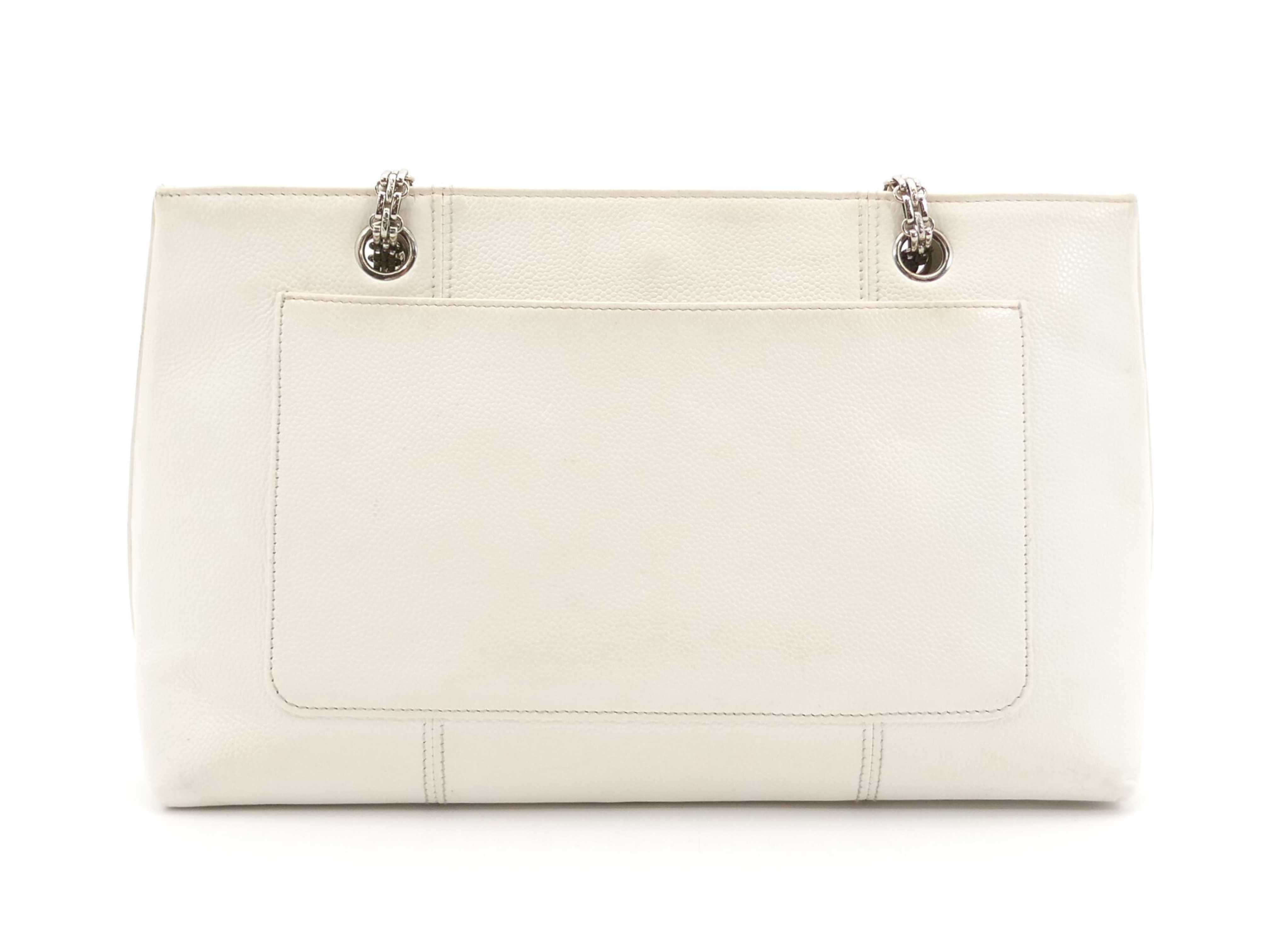 Coco Mark Caviar Skin Chain Tote Bag — view 2