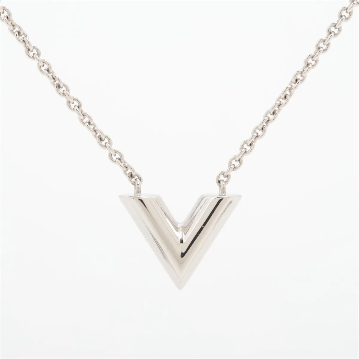 M63197 Essential V Necklace LE1254, GP Silver, with — view 2
