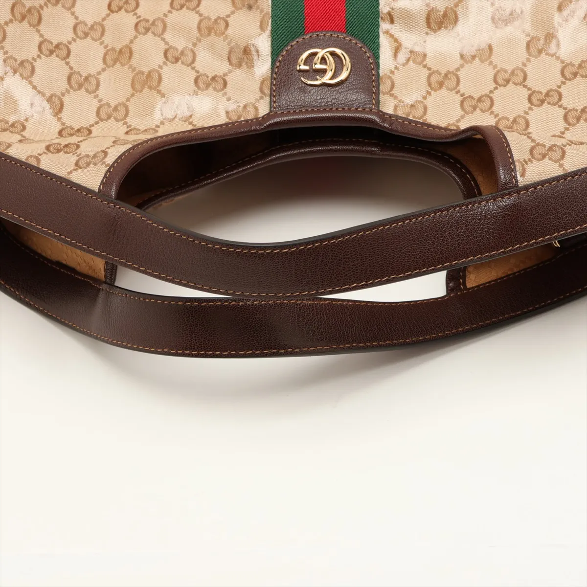 GG Crystal Giglio Small PVC x Leather 2-Way Handbag, Brown 860845 — view 5