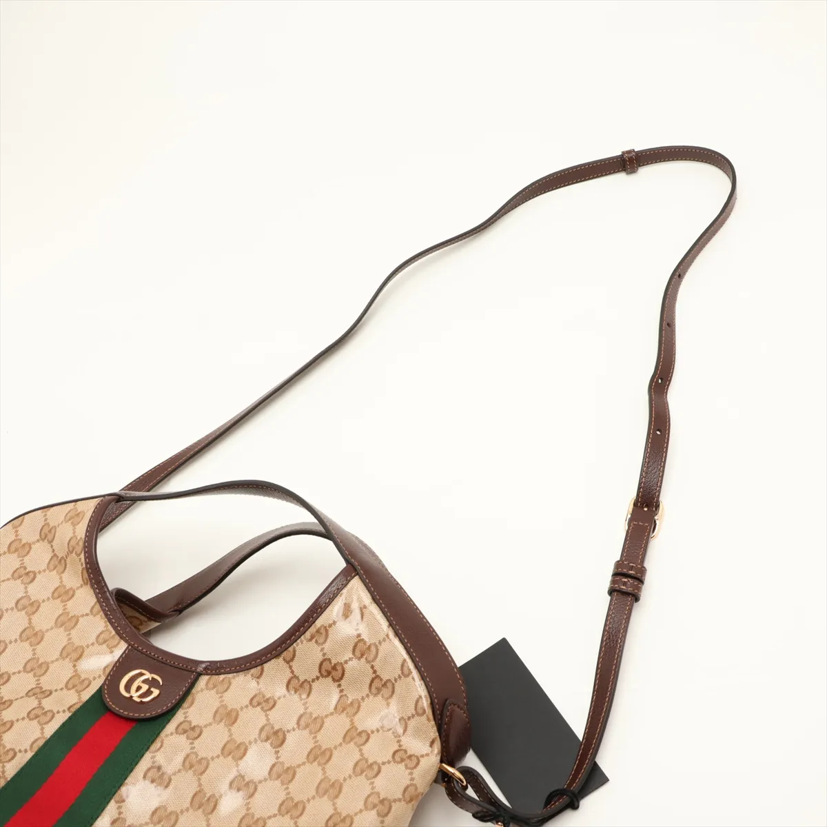 GG Crystal Giglio Small PVC x Leather 2-Way Handbag, Brown 860845 — view 7