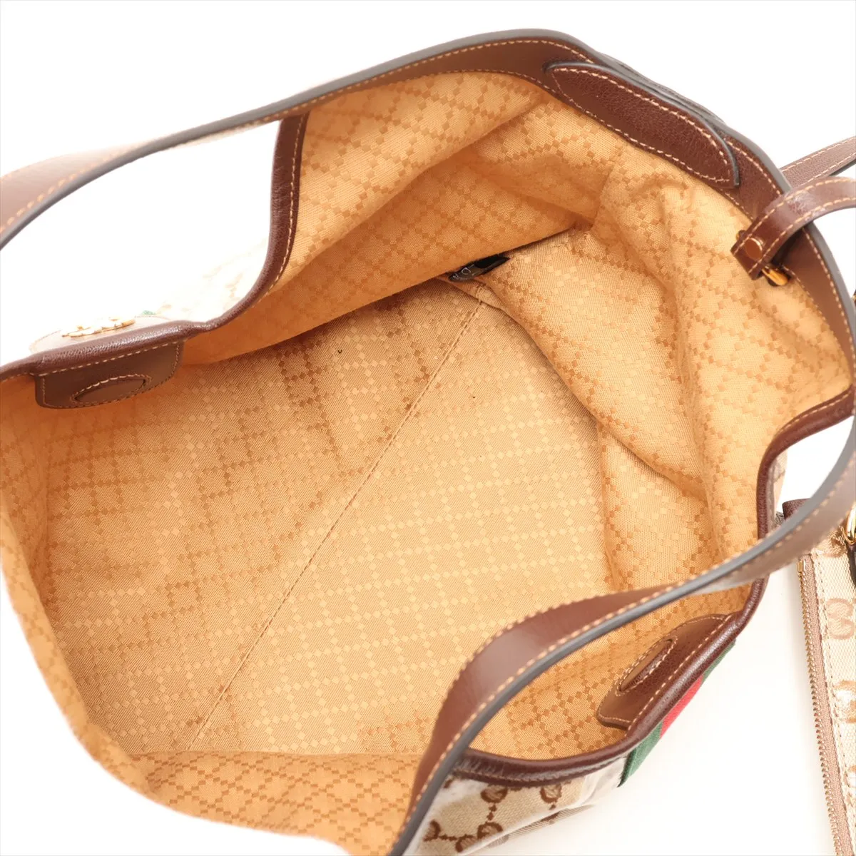 GG Crystal Giglio Small PVC x Leather 2-Way Handbag, Brown 860845 — view 8