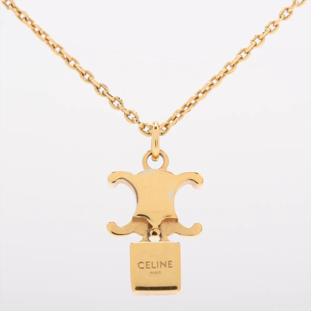 Triomphe WCA2255 Necklace, GP x Rhinestone, Gold. Shows — view 2