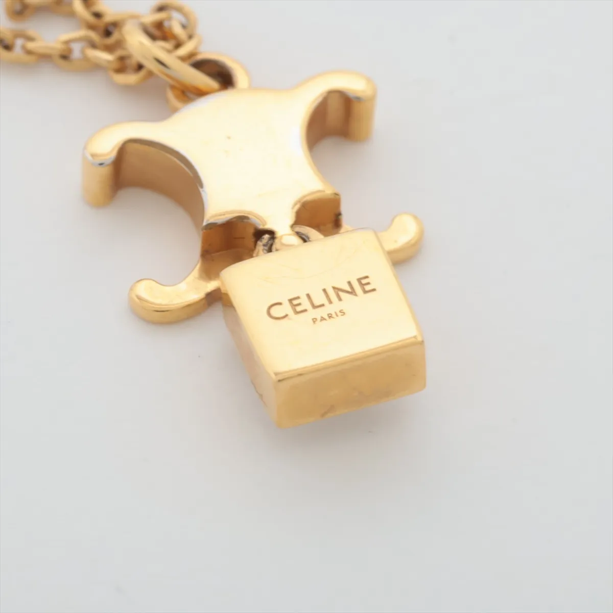 Triomphe WCA2255 Necklace, GP x Rhinestone, Gold. Shows — view 4