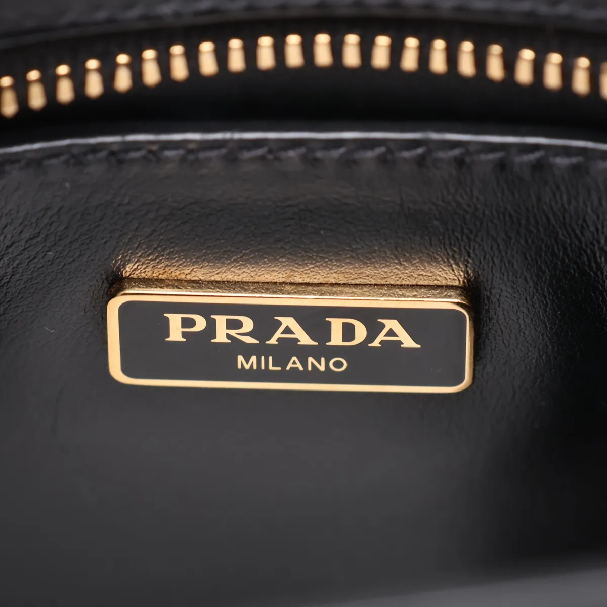 Saffiano Leather 2-Way Handbag, Black — view 10