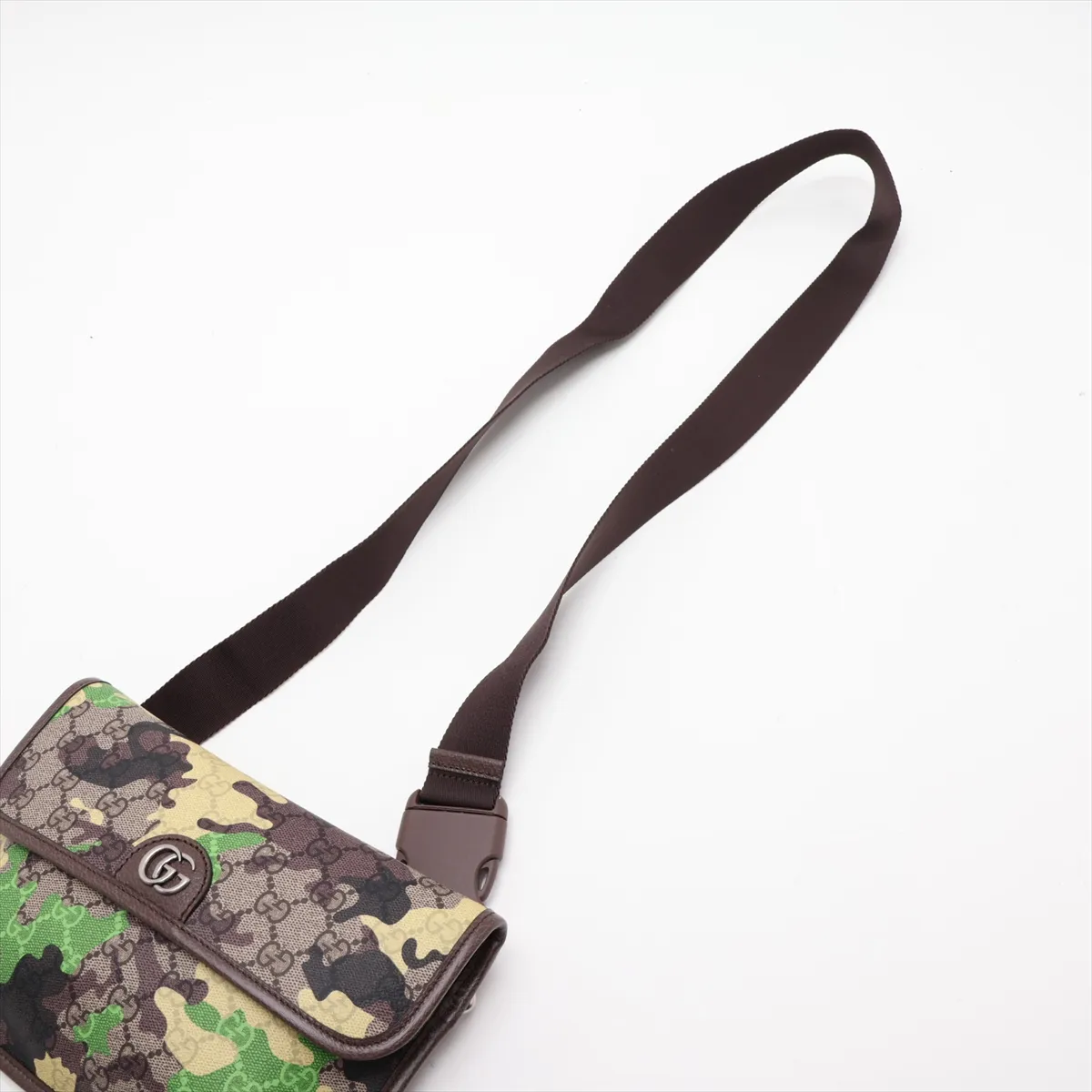 GG Camouflage 752597 PVC x Leather Body Bag, Multicolor — view 5