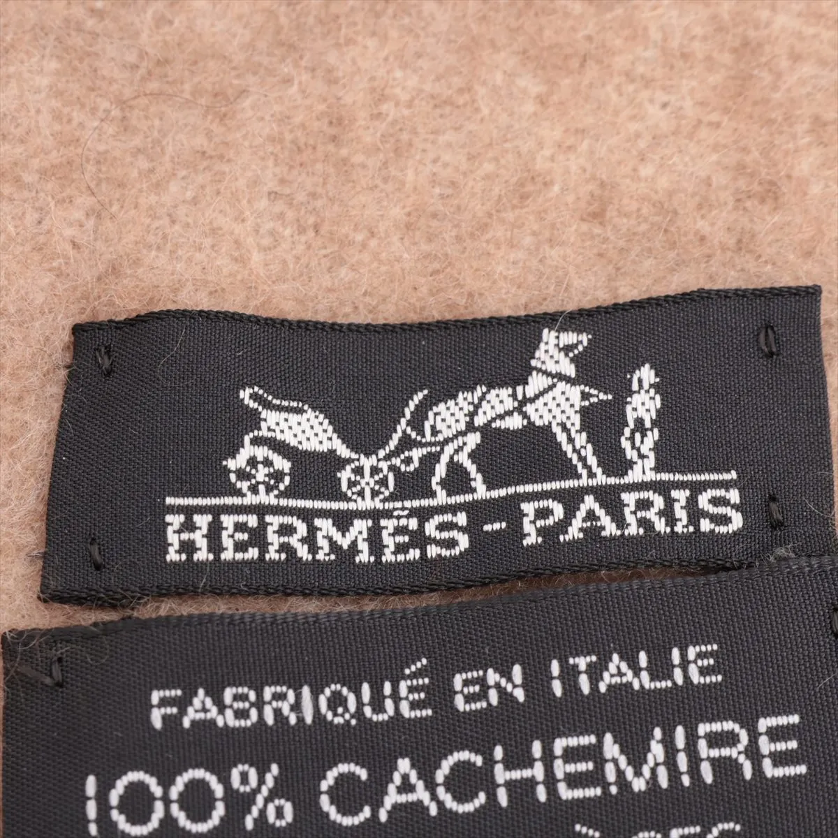 horsehair shawl, cashmere, beige. Shows signs of wear, — view 3