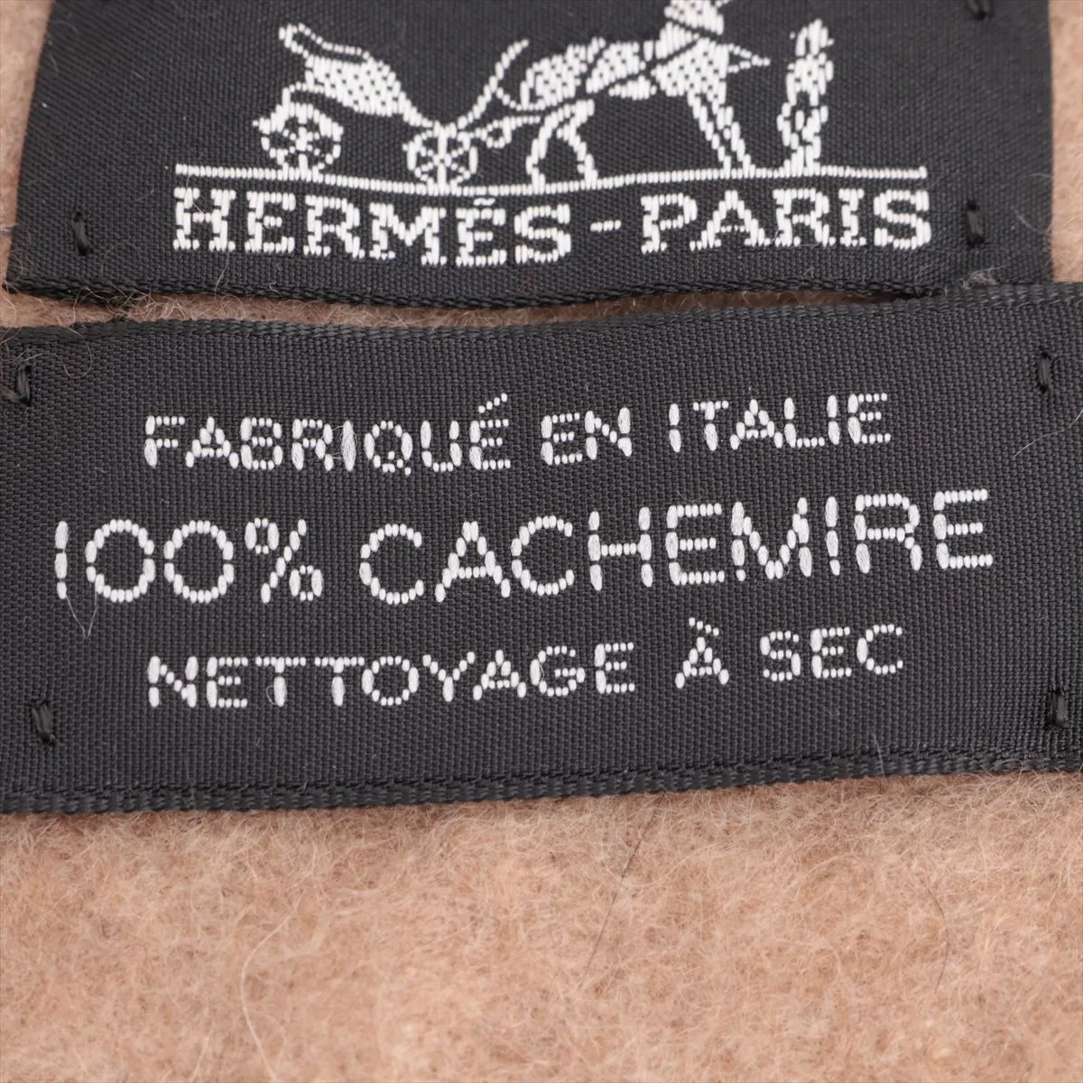 horsehair shawl, cashmere, beige. Shows signs of wear, — view 4
