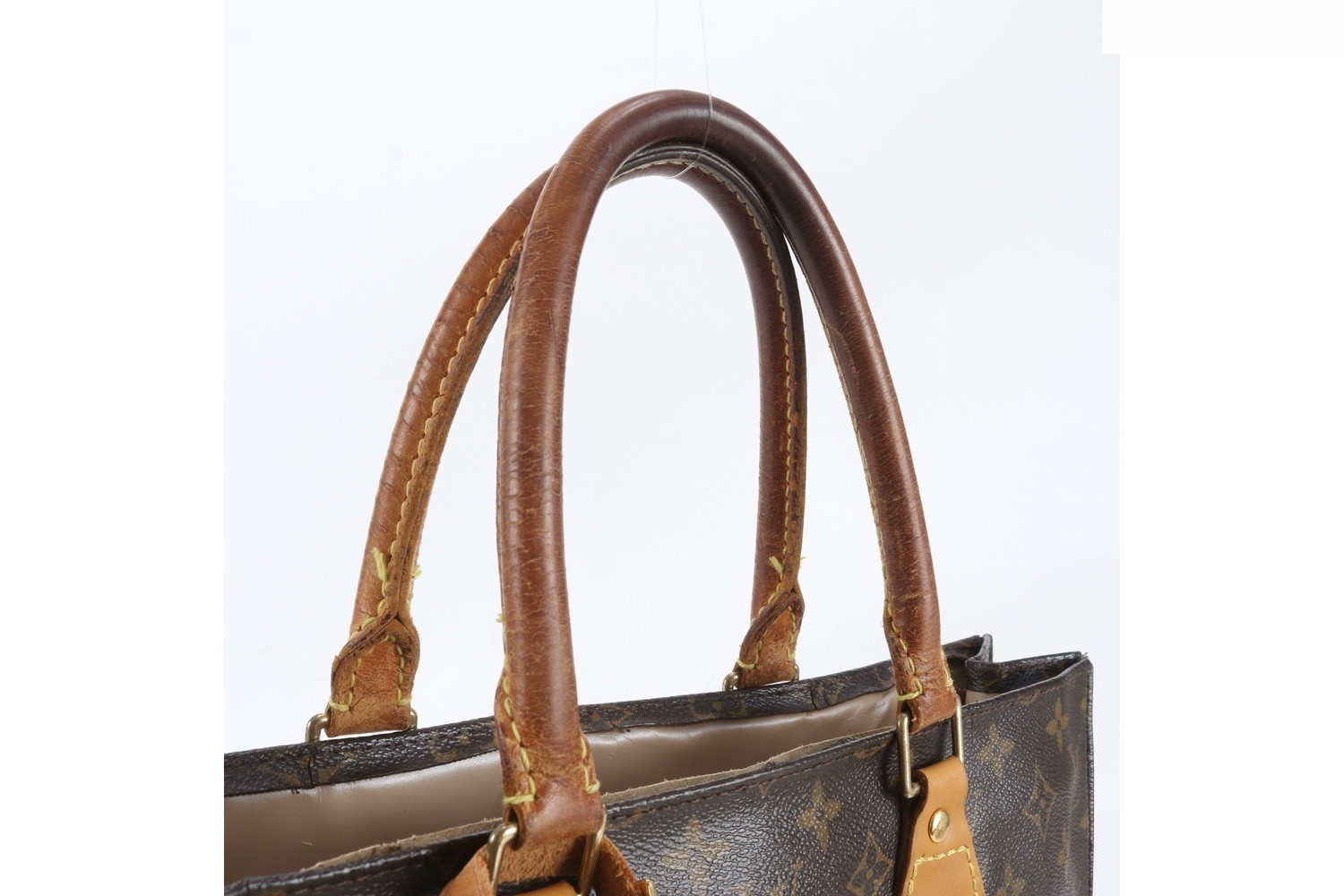 Monogram Sac Plat M51140 Leather Tote Bag — view 2