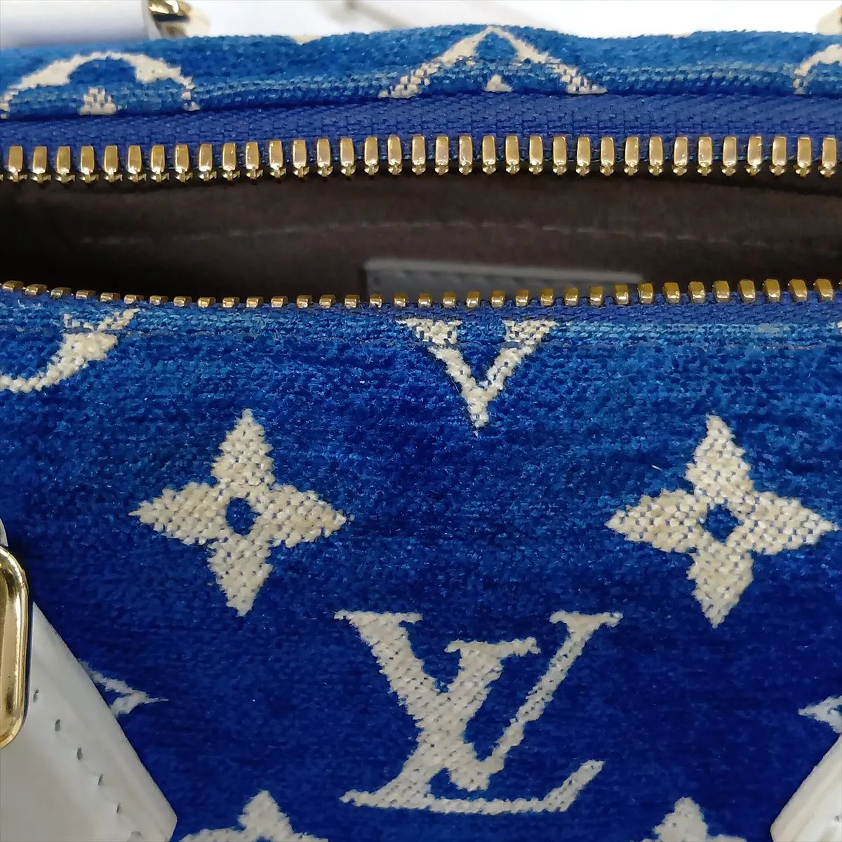 Monogram Jacquard Velvet Speedy Bandoulière 20 M20751 Blue (RFID detected) — view 12