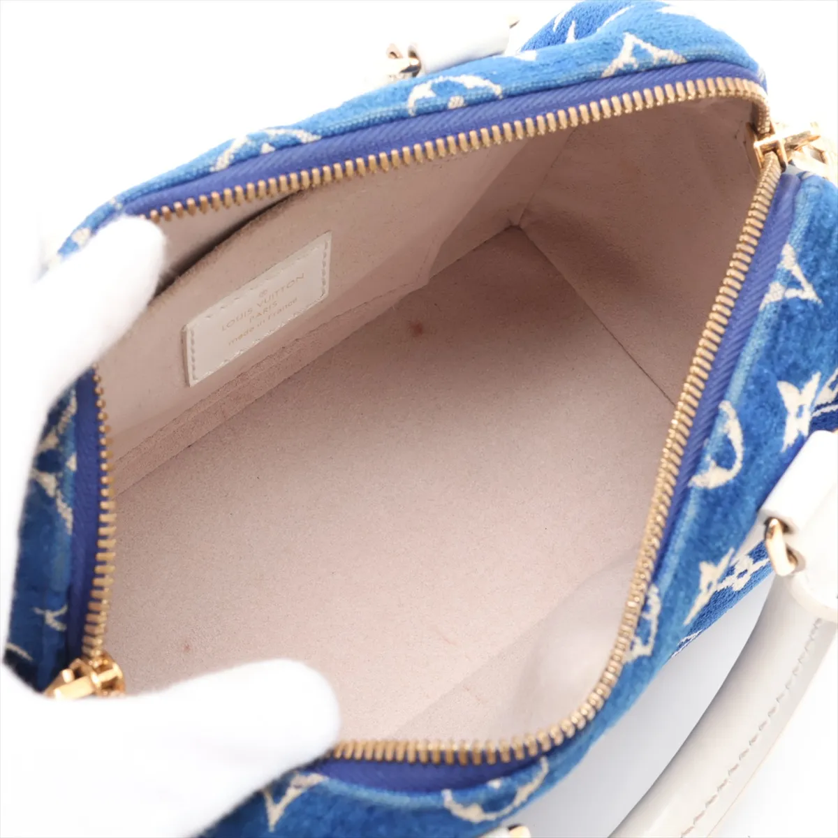 Monogram Jacquard Velvet Speedy Bandoulière 20 M20751 Blue (RFID detected) — view 8