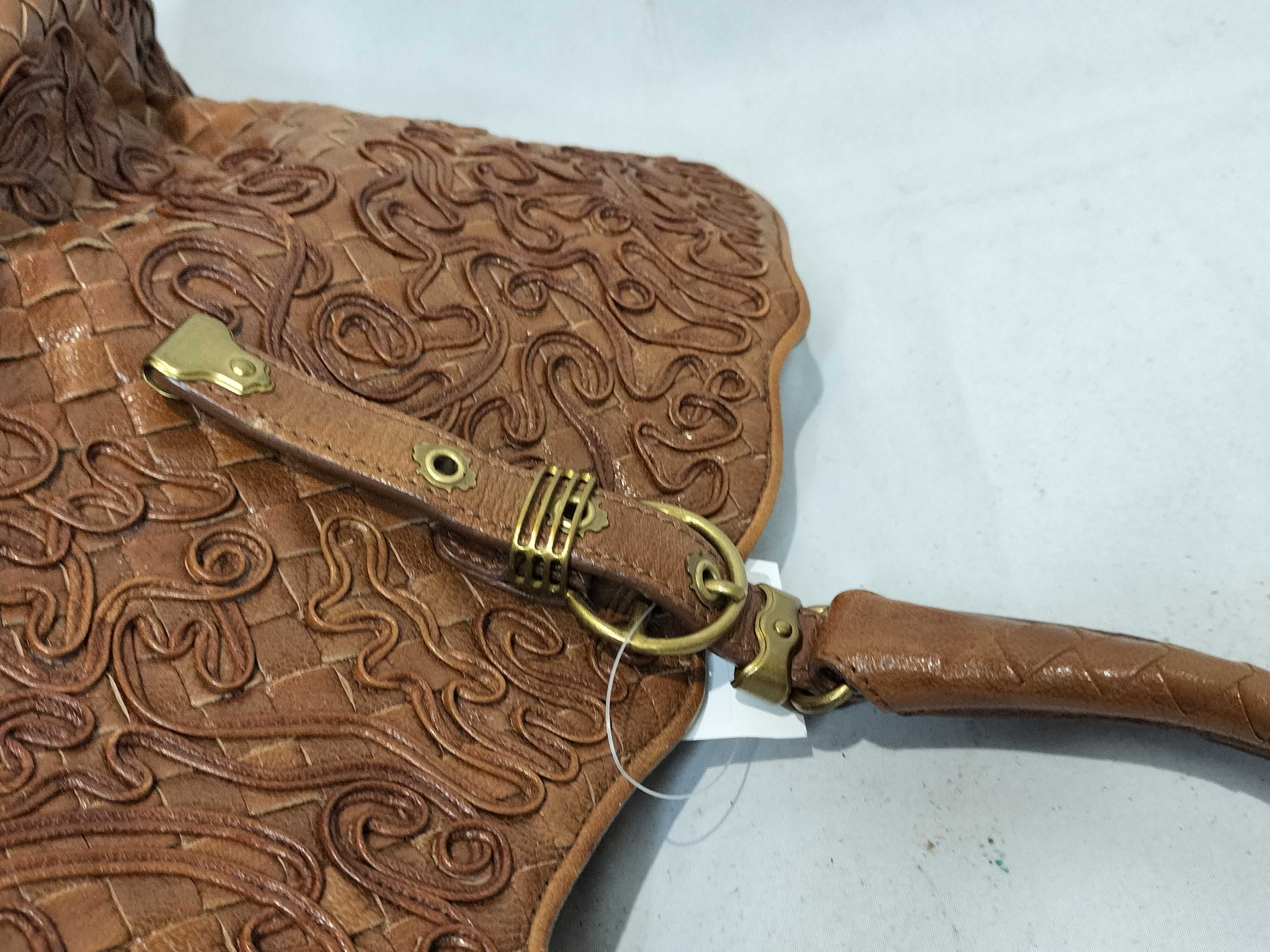Intrecciato Leather Handbag 162511 Brown — view 5